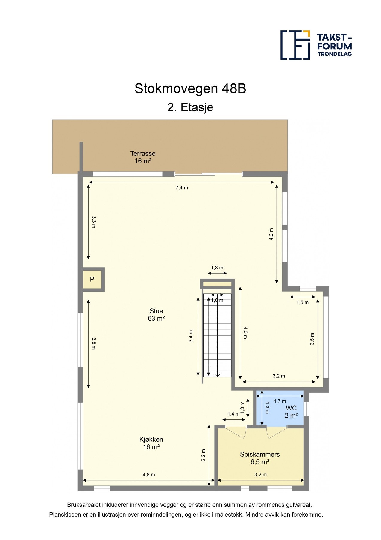 Plantegning 2. etasje Galleribilde