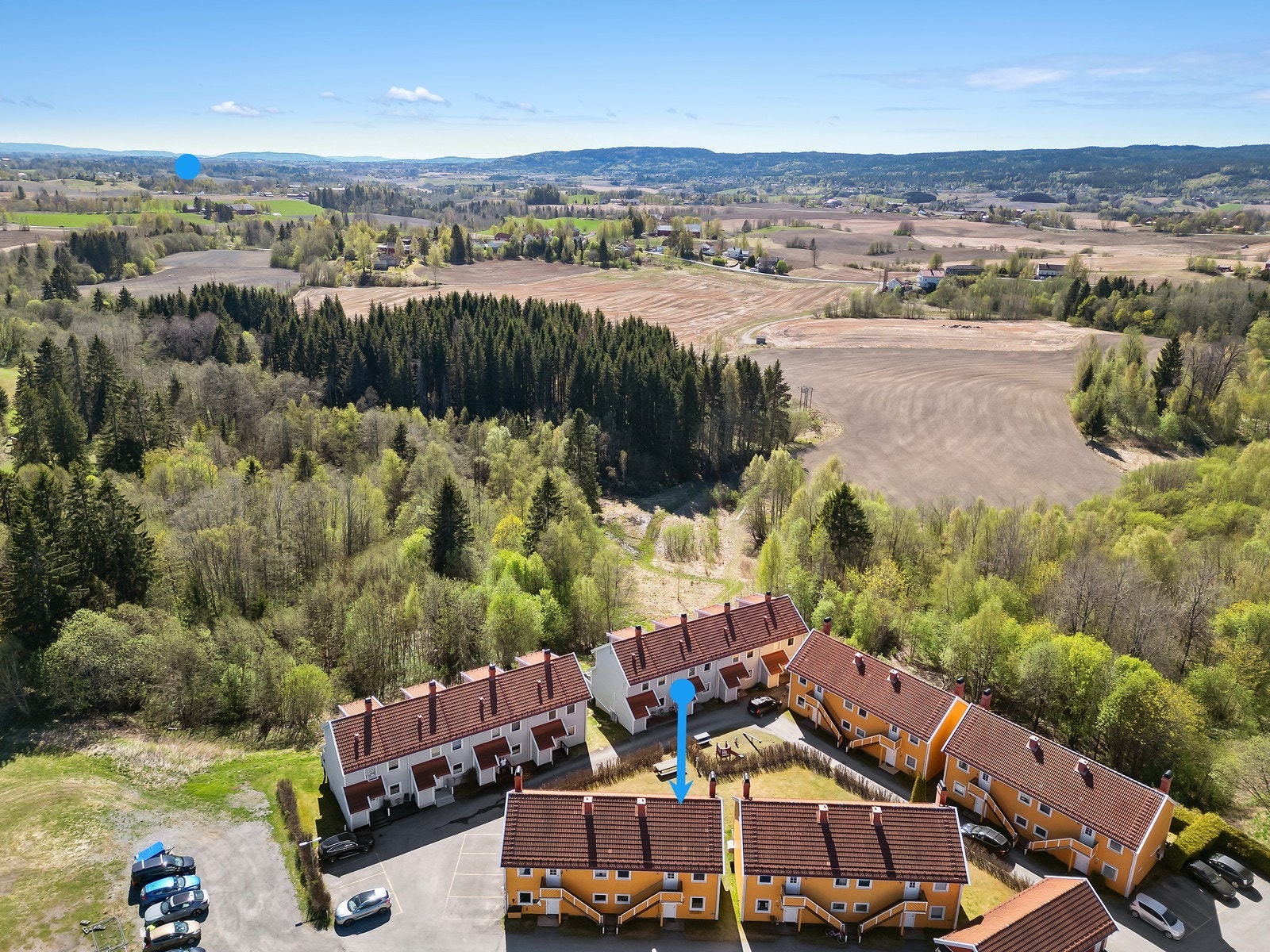 Området byr på gode turmuligheter med nærhet til skog og mark. Galleribilde
