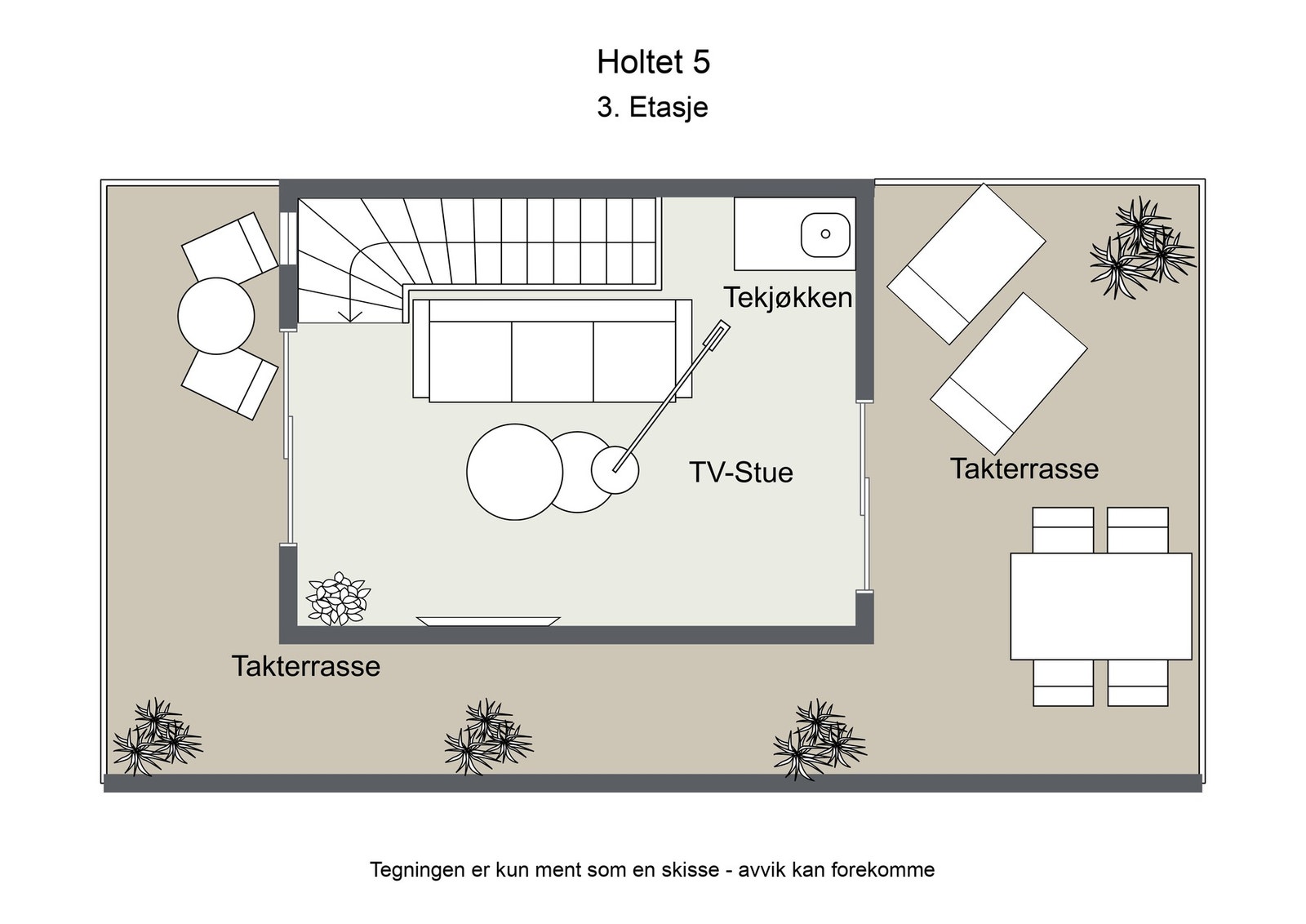 Plantegning 3. etasje Galleribilde