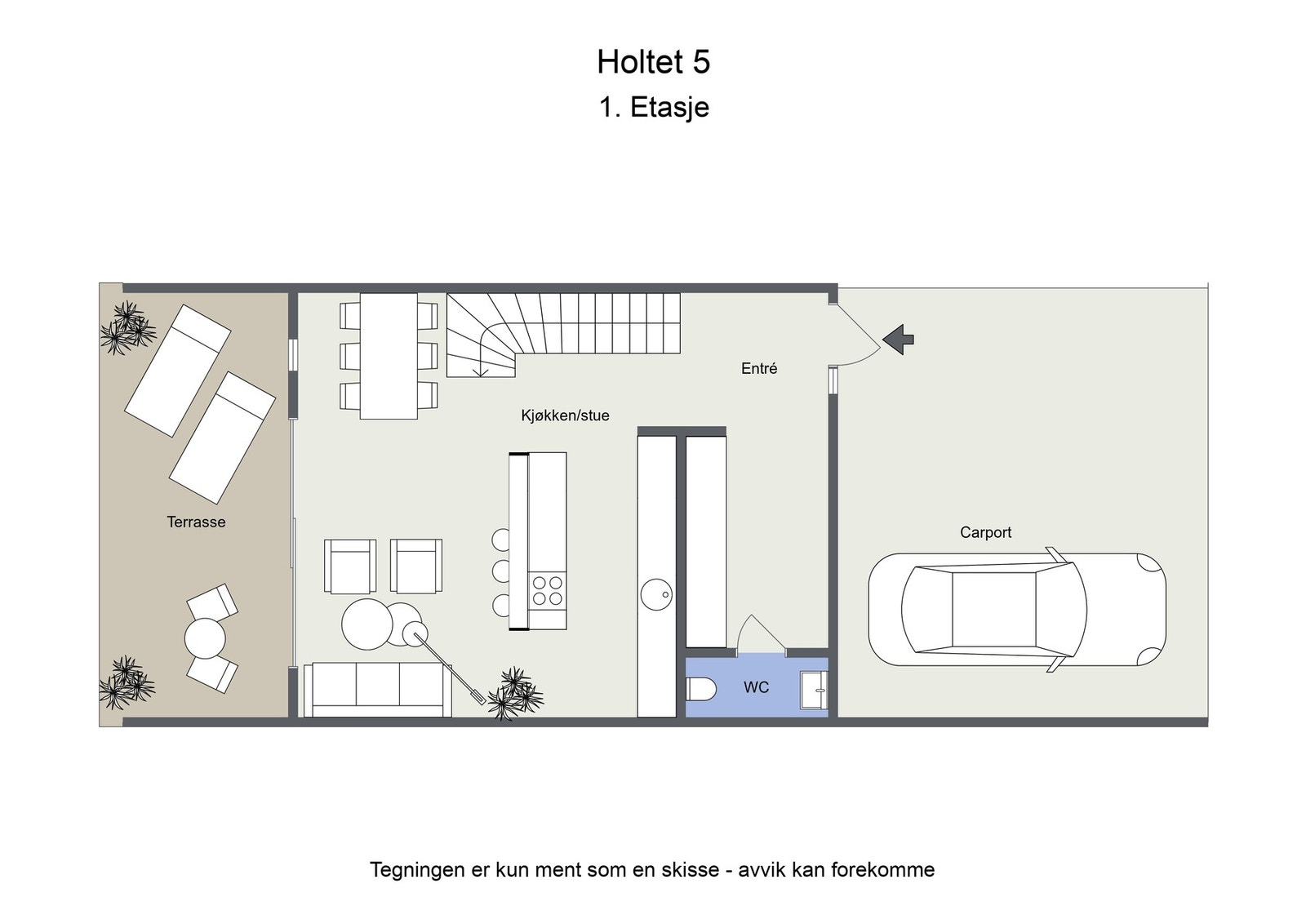 Plantegning 1. etasje Galleribilde