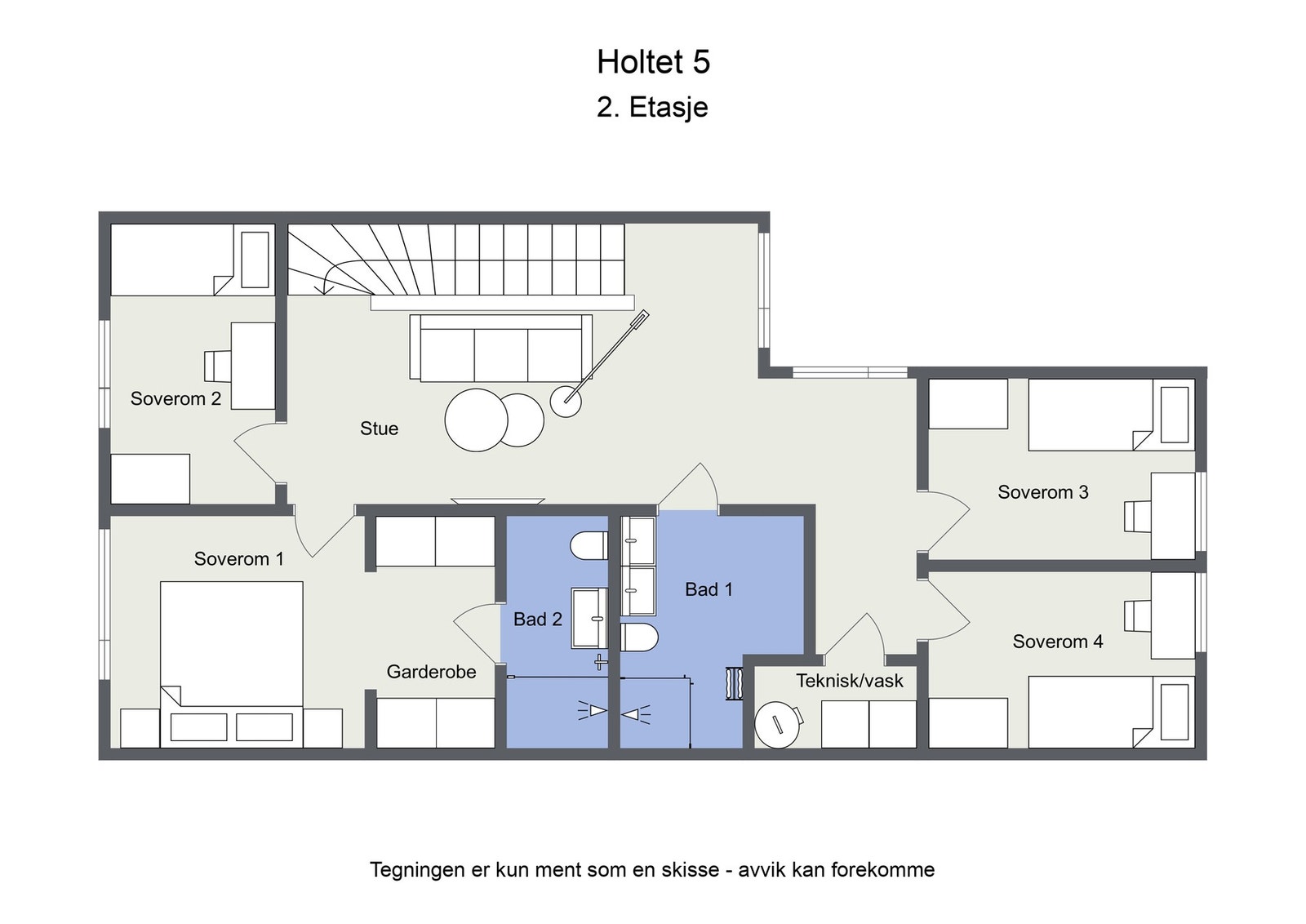 Plantegning 2. etasje Galleribilde
