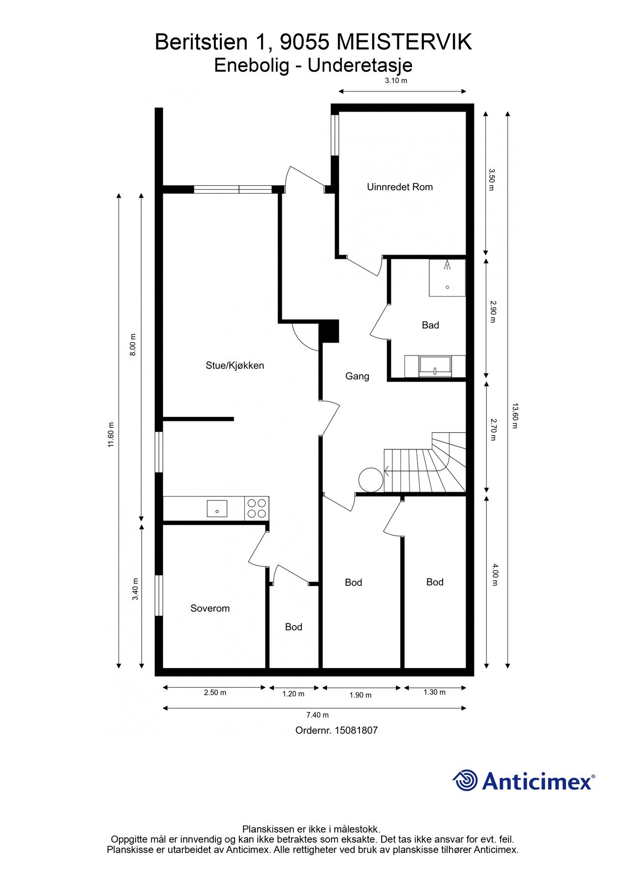 Plantegning u.etg. Galleribilde