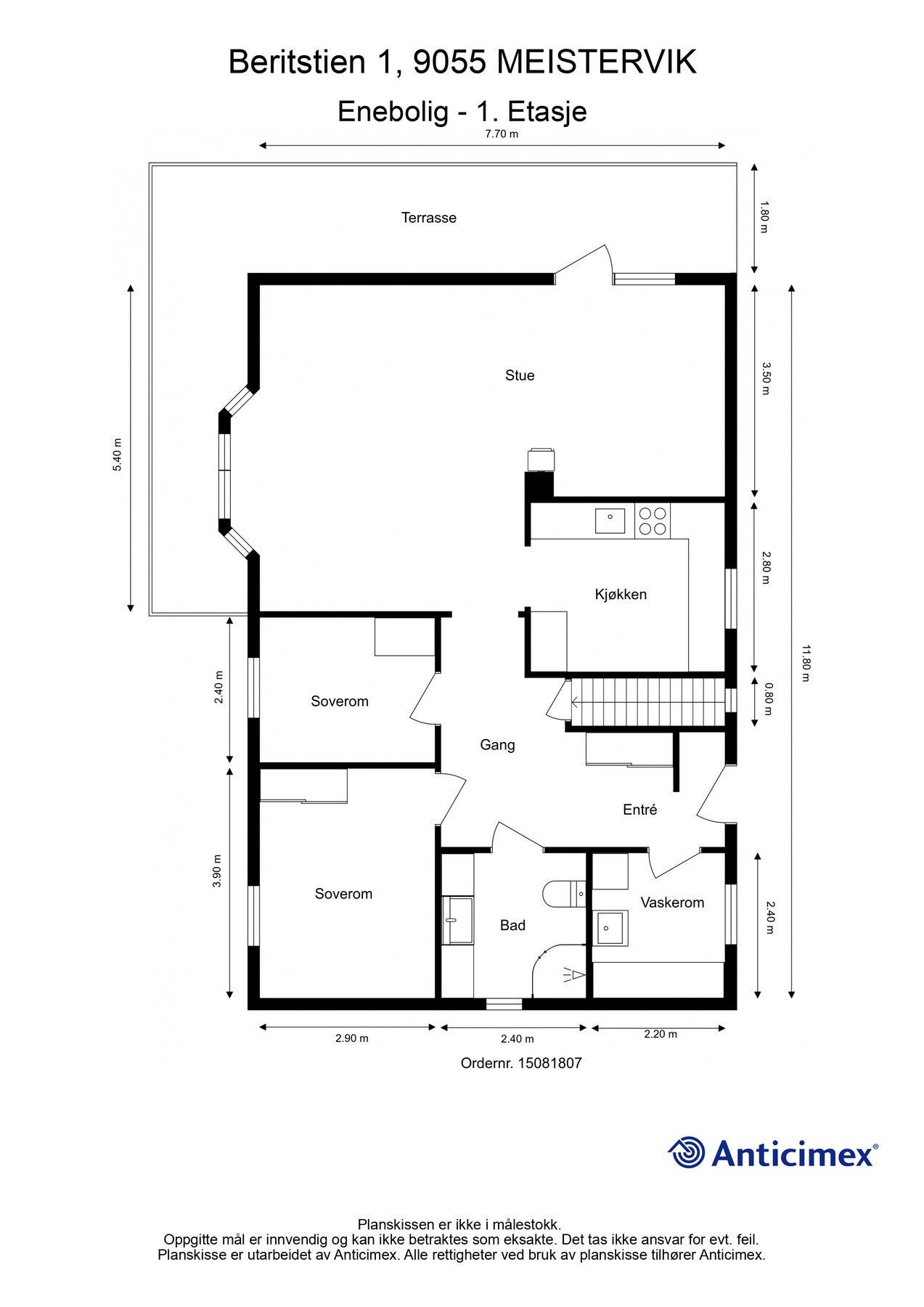 Plantegning hovedetasje Galleribilde