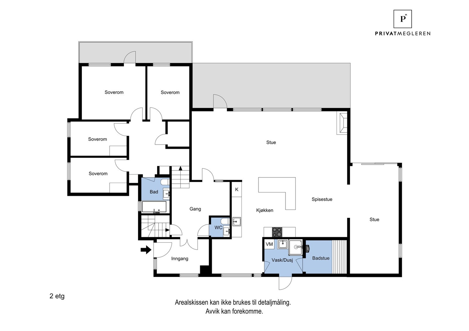 Plantegning 1. etasje Galleribilde