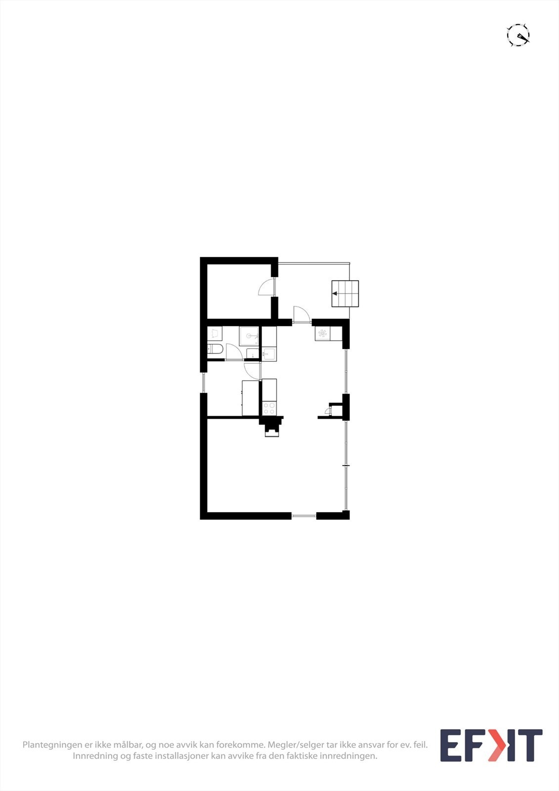 Plantegning av sidebygningen. Galleribilde