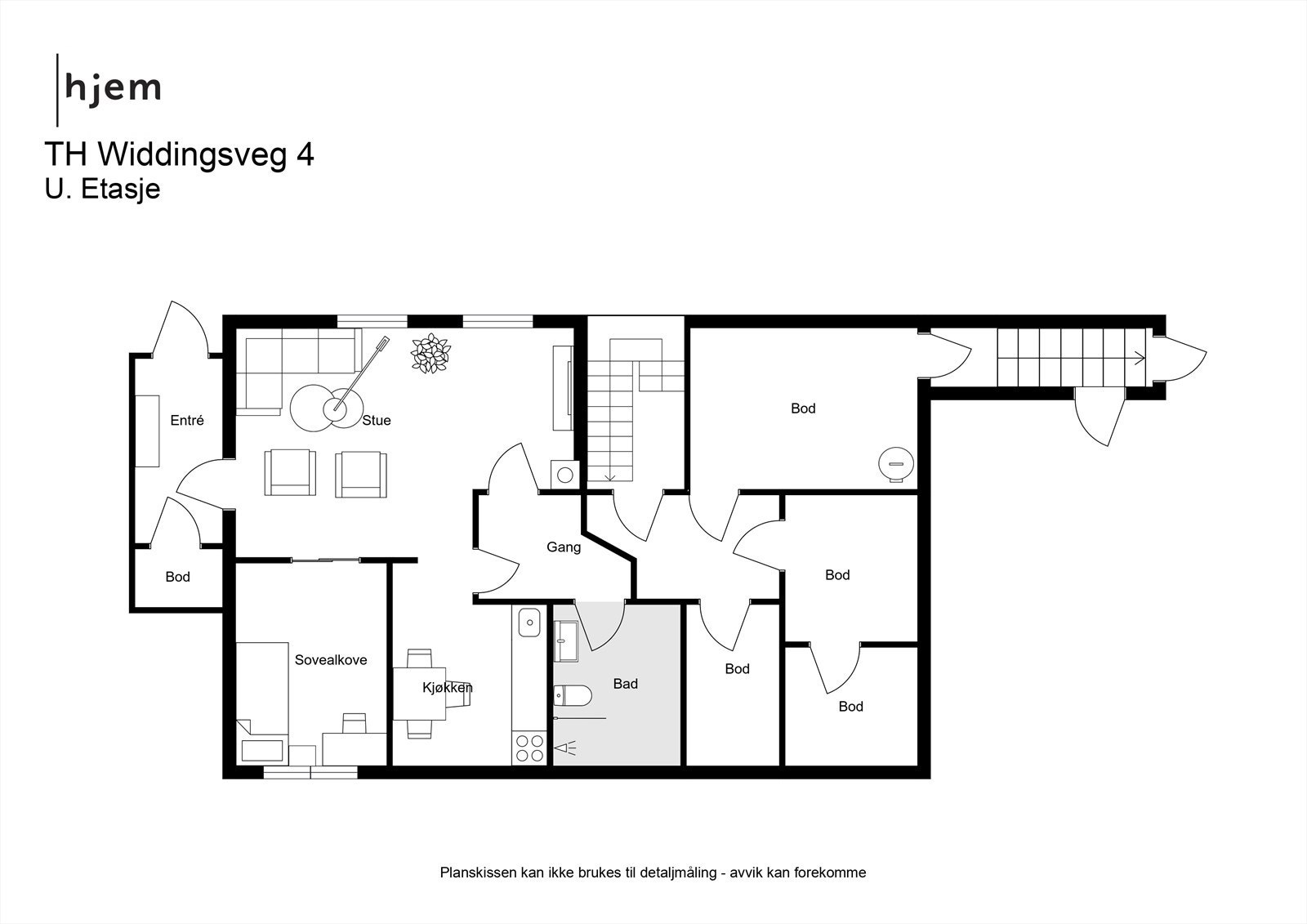 Plantegning- U. Etasje Galleribilde