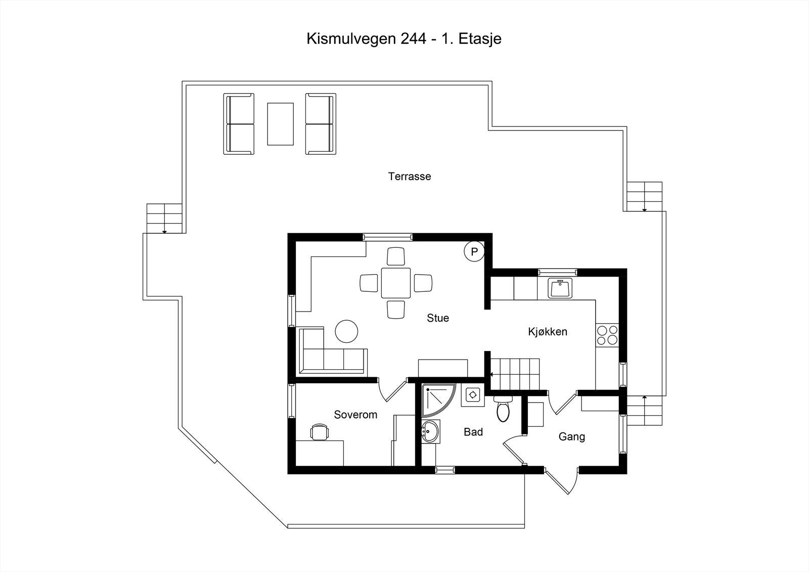 Plantegning 1.etasje. Galleribilde