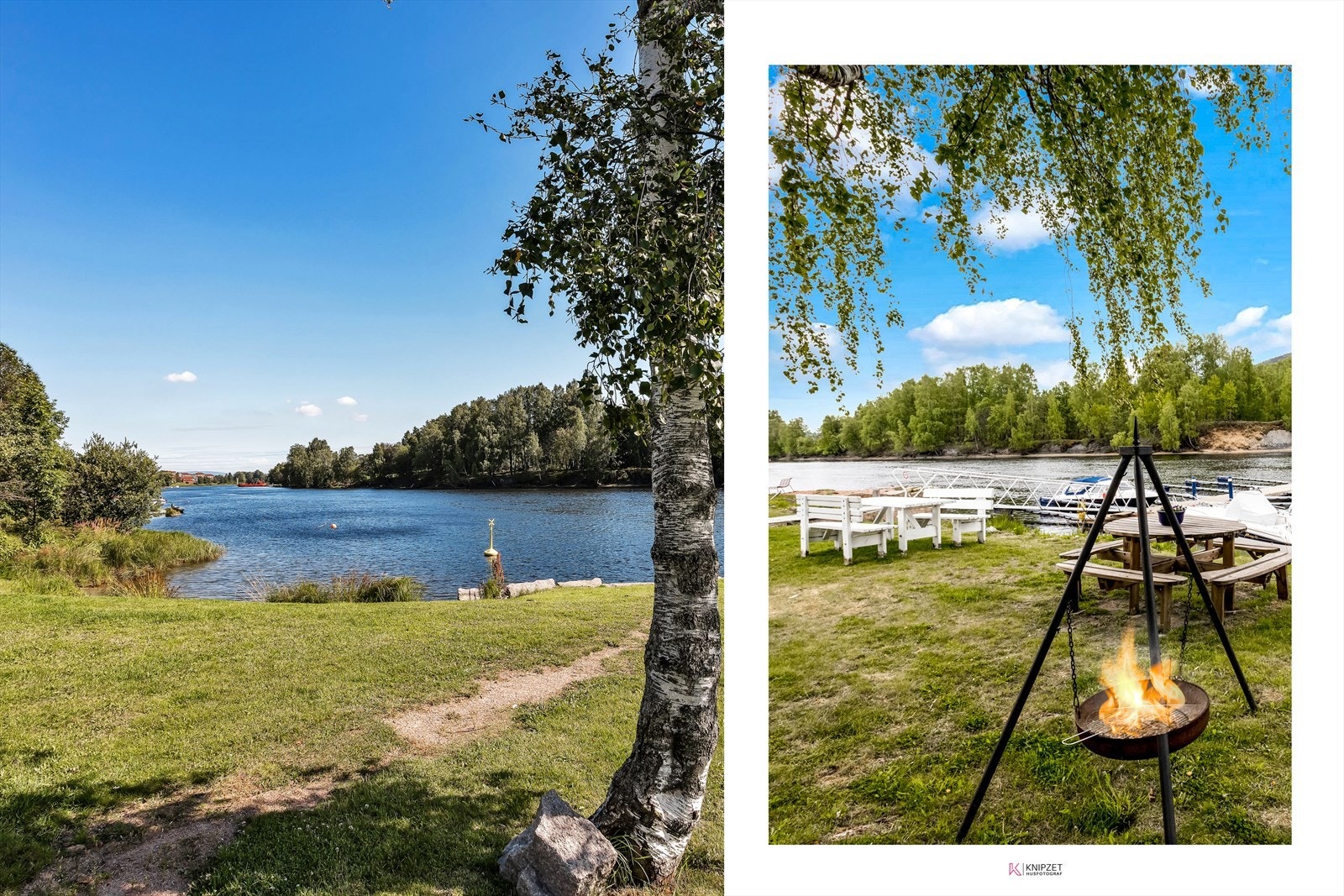 Nyt de flotte omgivelsene langs elven, sommer som vinter. Galleribilde