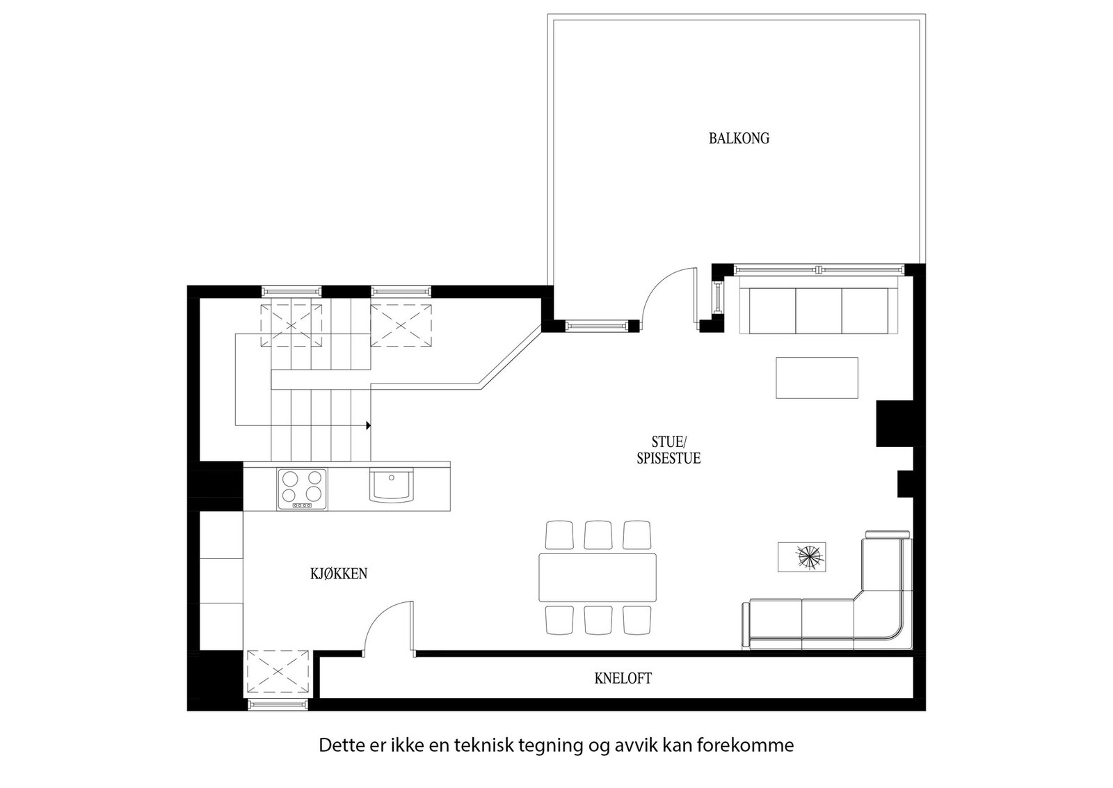 Planløsning 5. etg Galleribilde