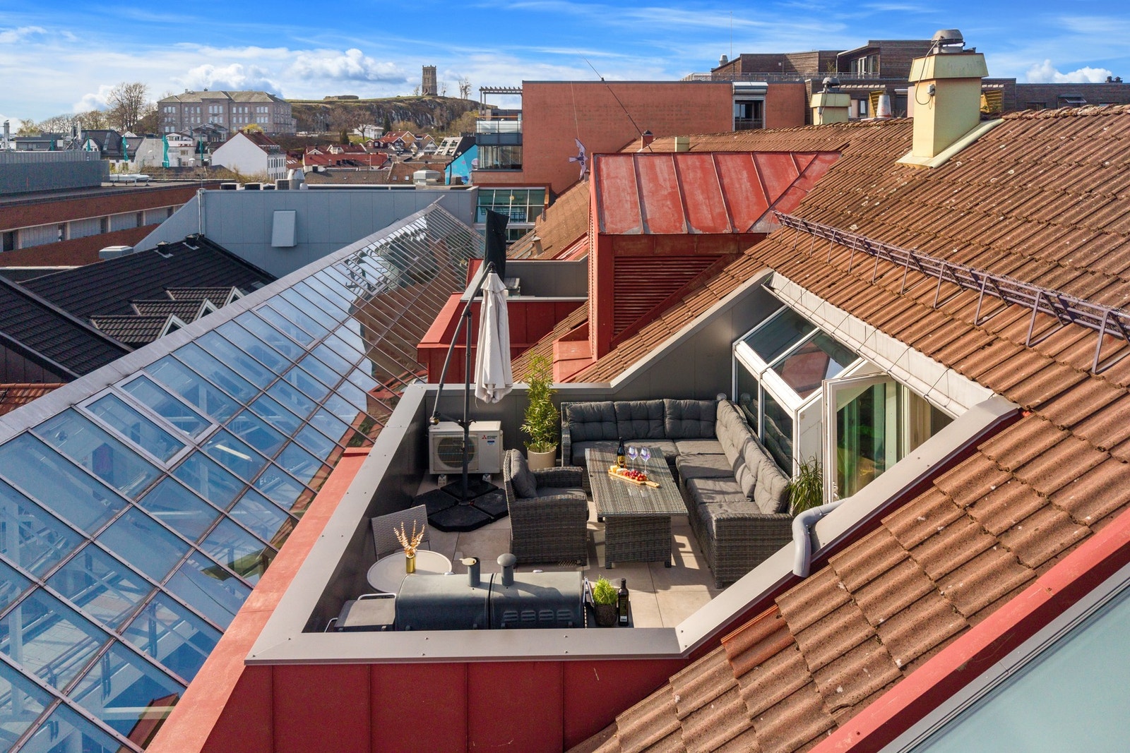 Utsikt og sol du kan nye hele dagen Galleribilde