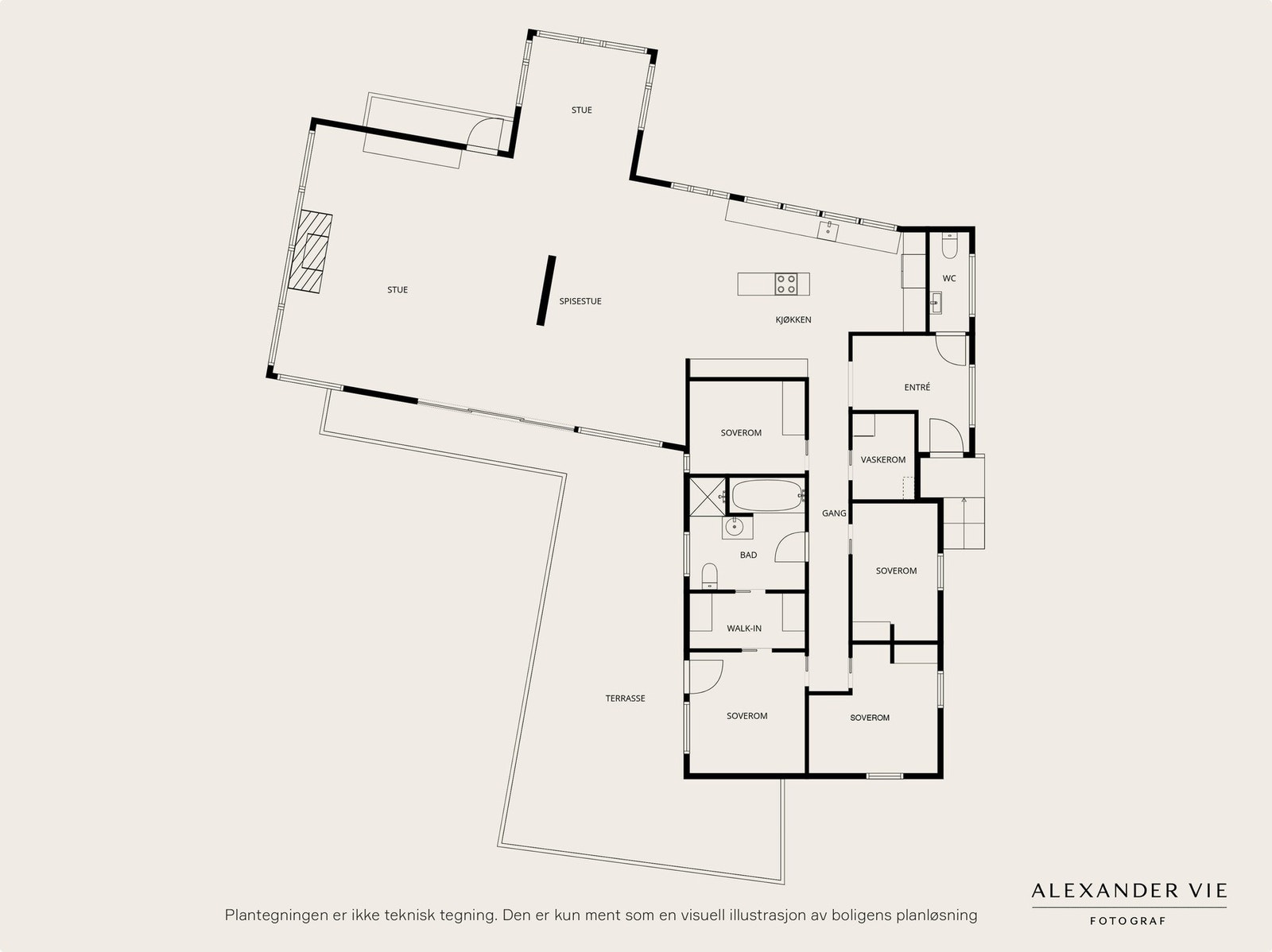 Planskisse - 1. etg. Galleribilde