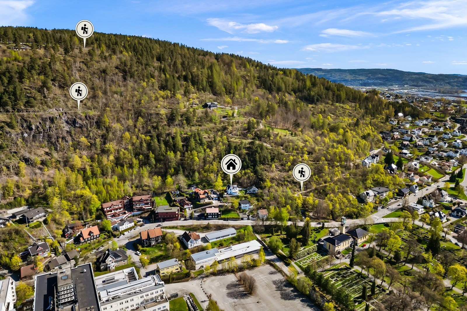 Området byr på svært gode turmuligheter rett utenfor døren. Galleribilde
