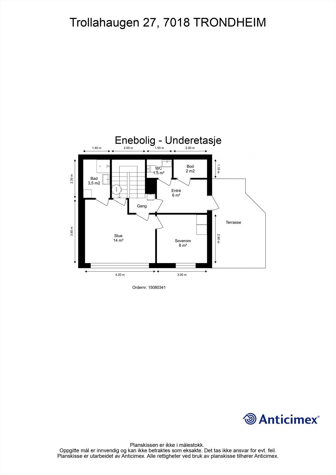 Plantegning - Underetasje. Galleribilde