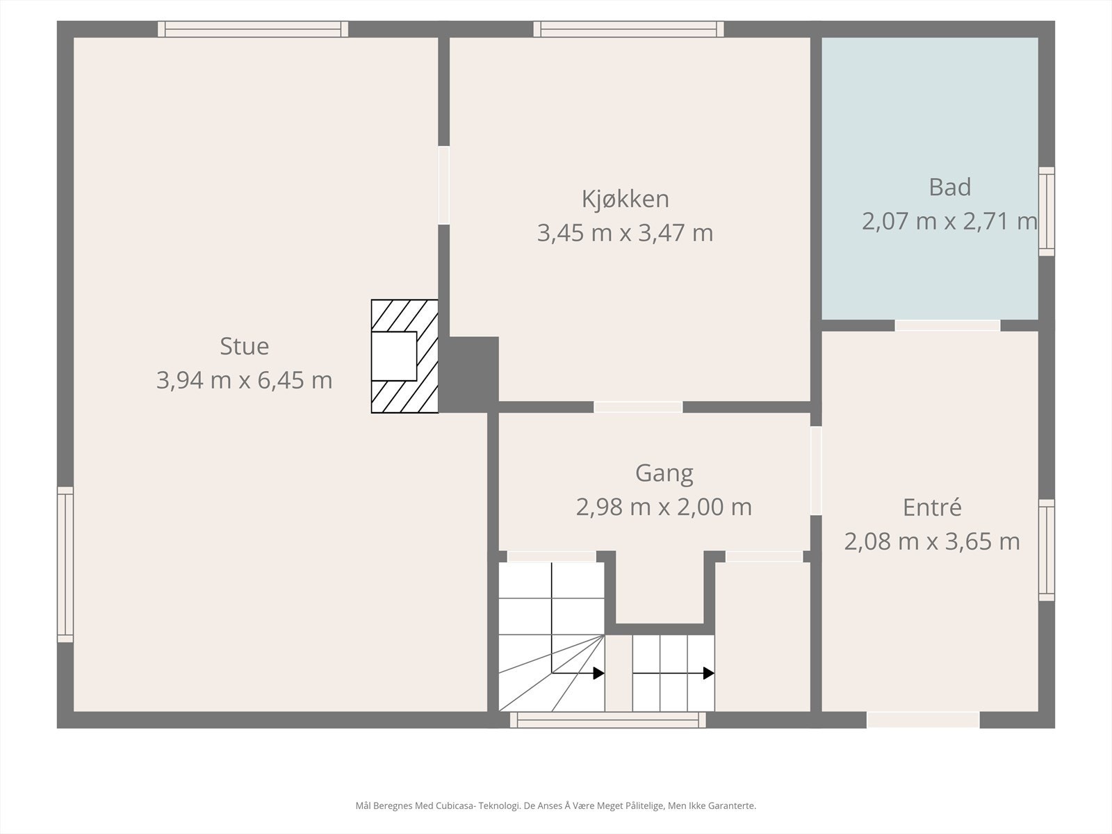 Plantegning 1. etasje Galleribilde