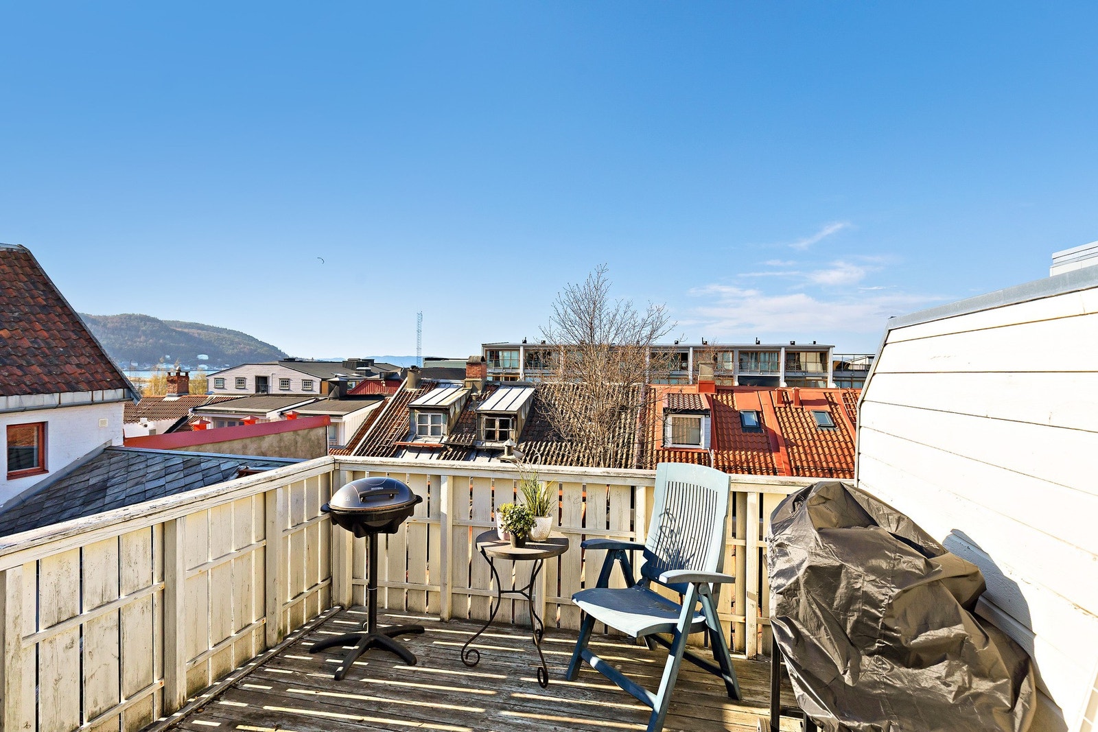 Felles takterrasse med gode sol- og utsiktsforhold. Galleribilde