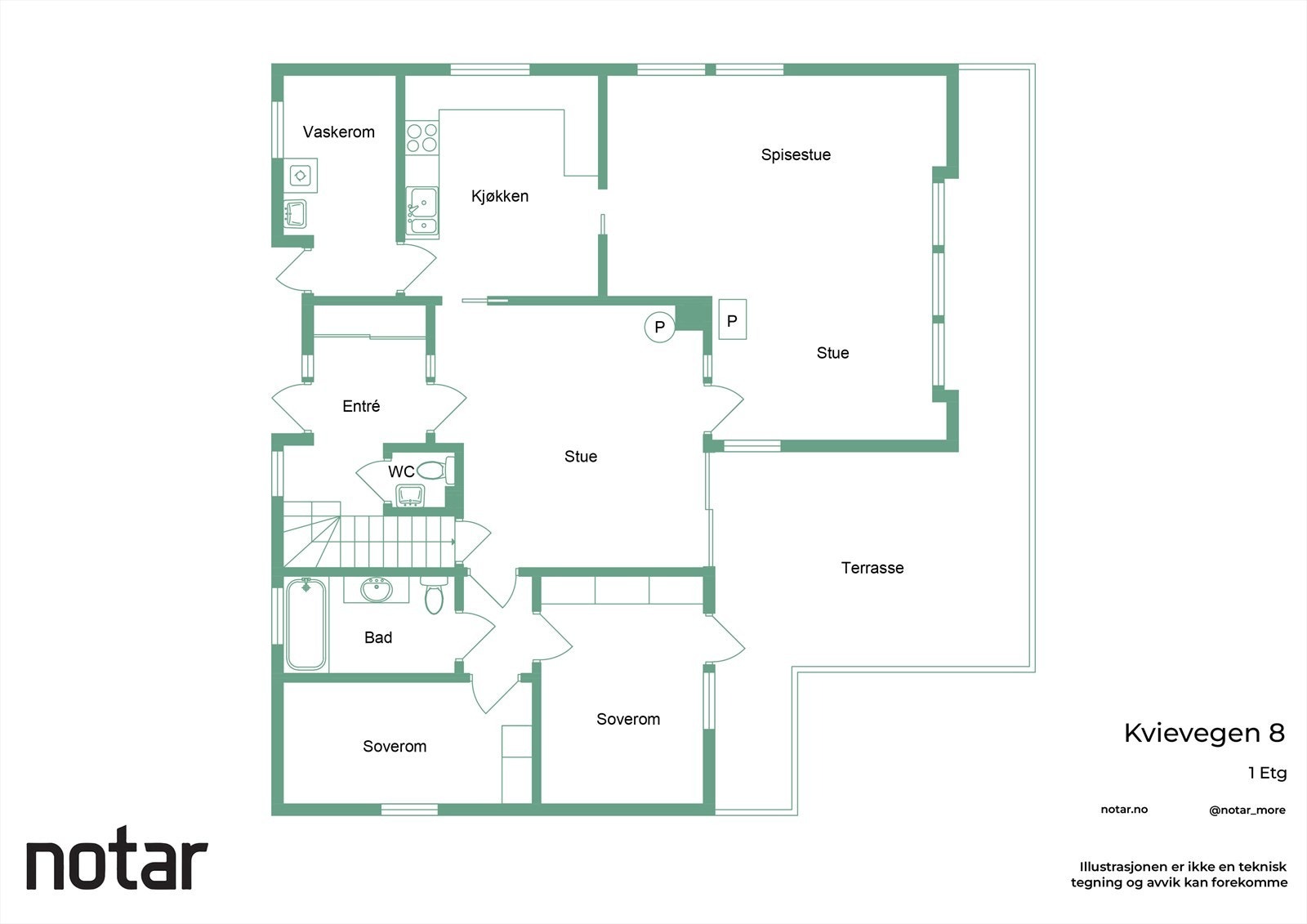 Planskisse hovedetasje Galleribilde
