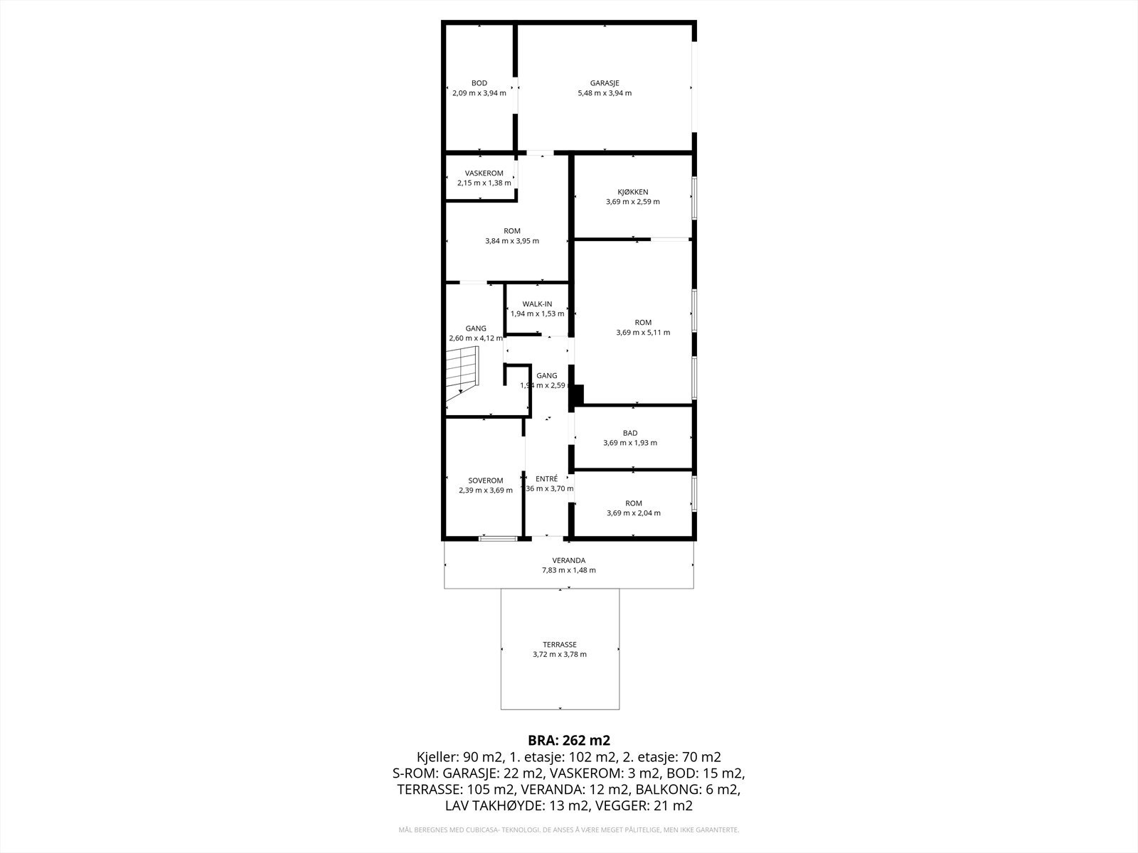 Planteikning 1.etg. Galleribilde