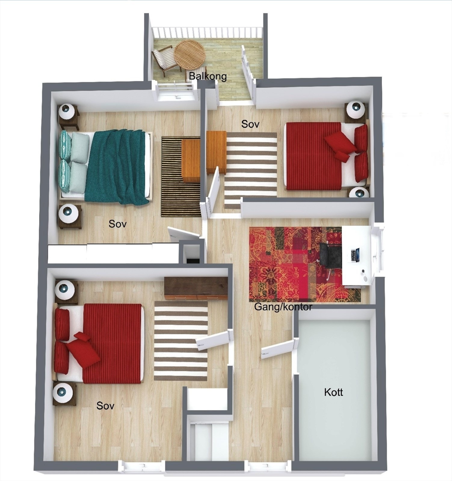 Planskisse 2. etg. Galleribilde