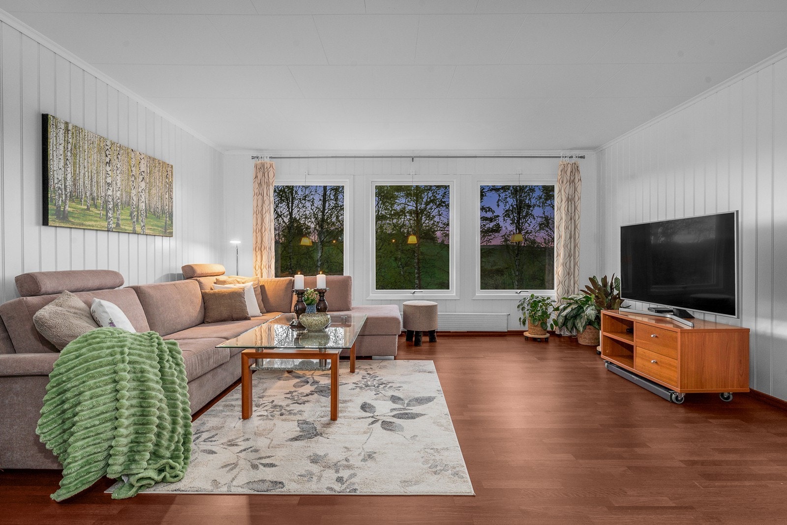 Boligen har radiatorer som går på elkjele. Galleribilde