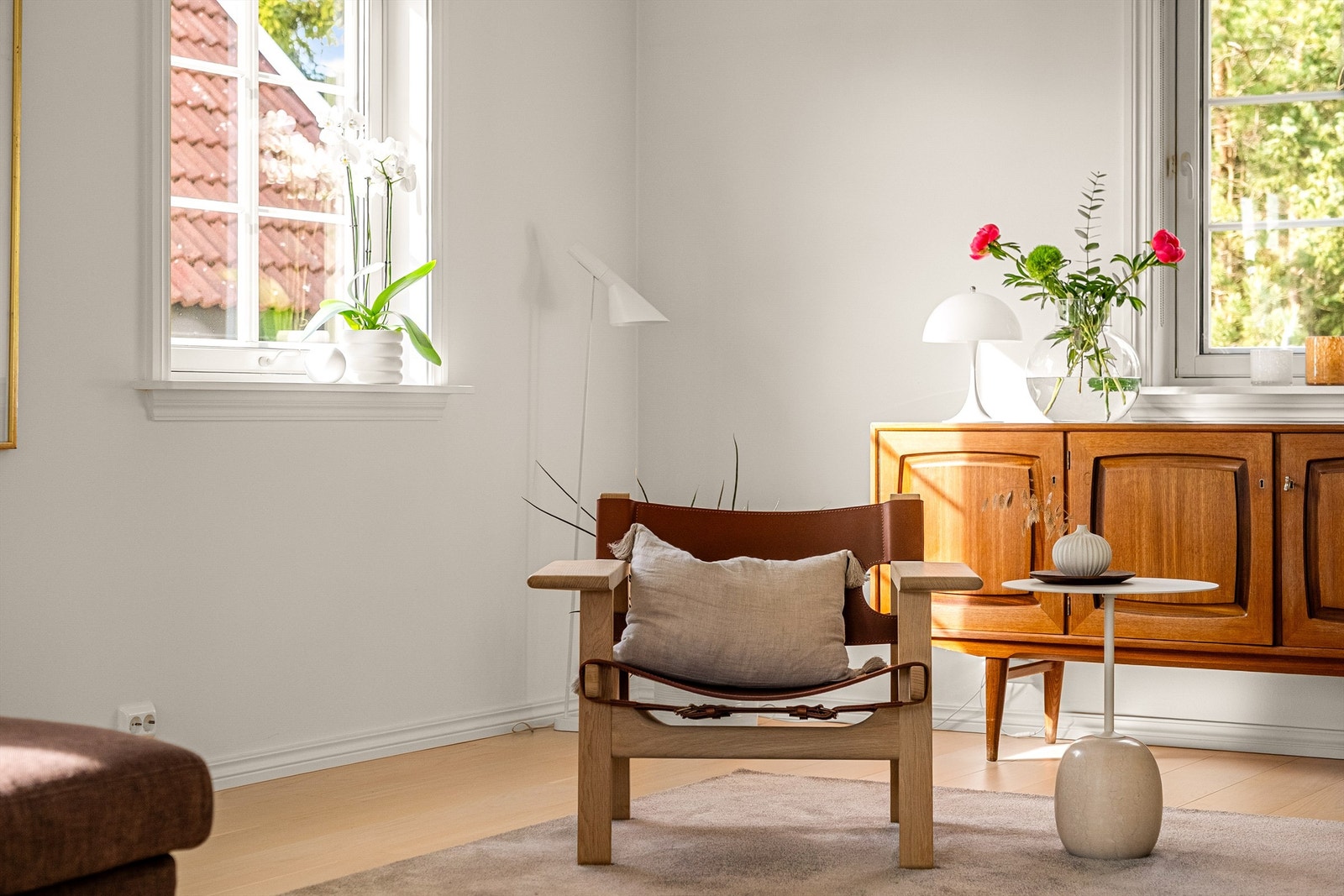 I denne delen av stuen er det mulig å skille ut et ekstra soverom, i tråd med byggemeldte tegninger. Galleribilde