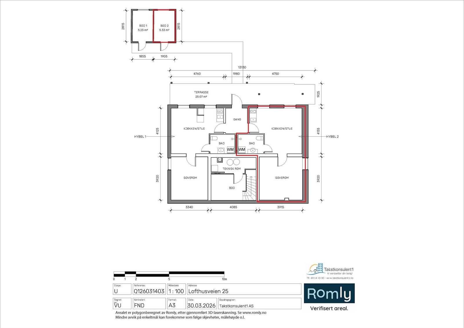 Plantegning - Utleiedel 1 Galleribilde