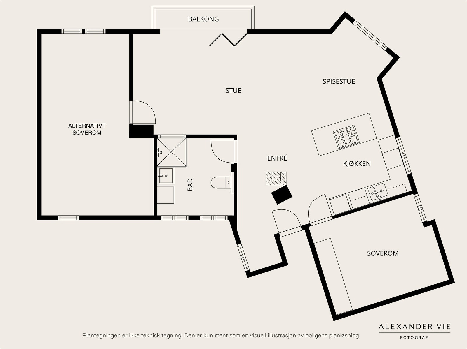 Alternativ plantegning Galleribilde