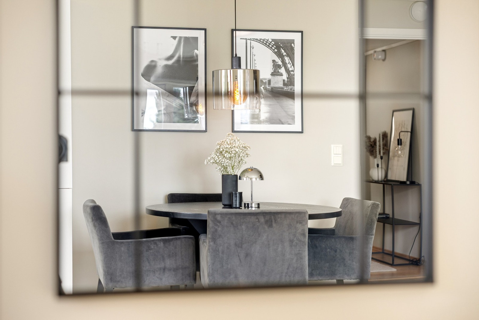 Moderne fargevalg på vegg. Galleribilde