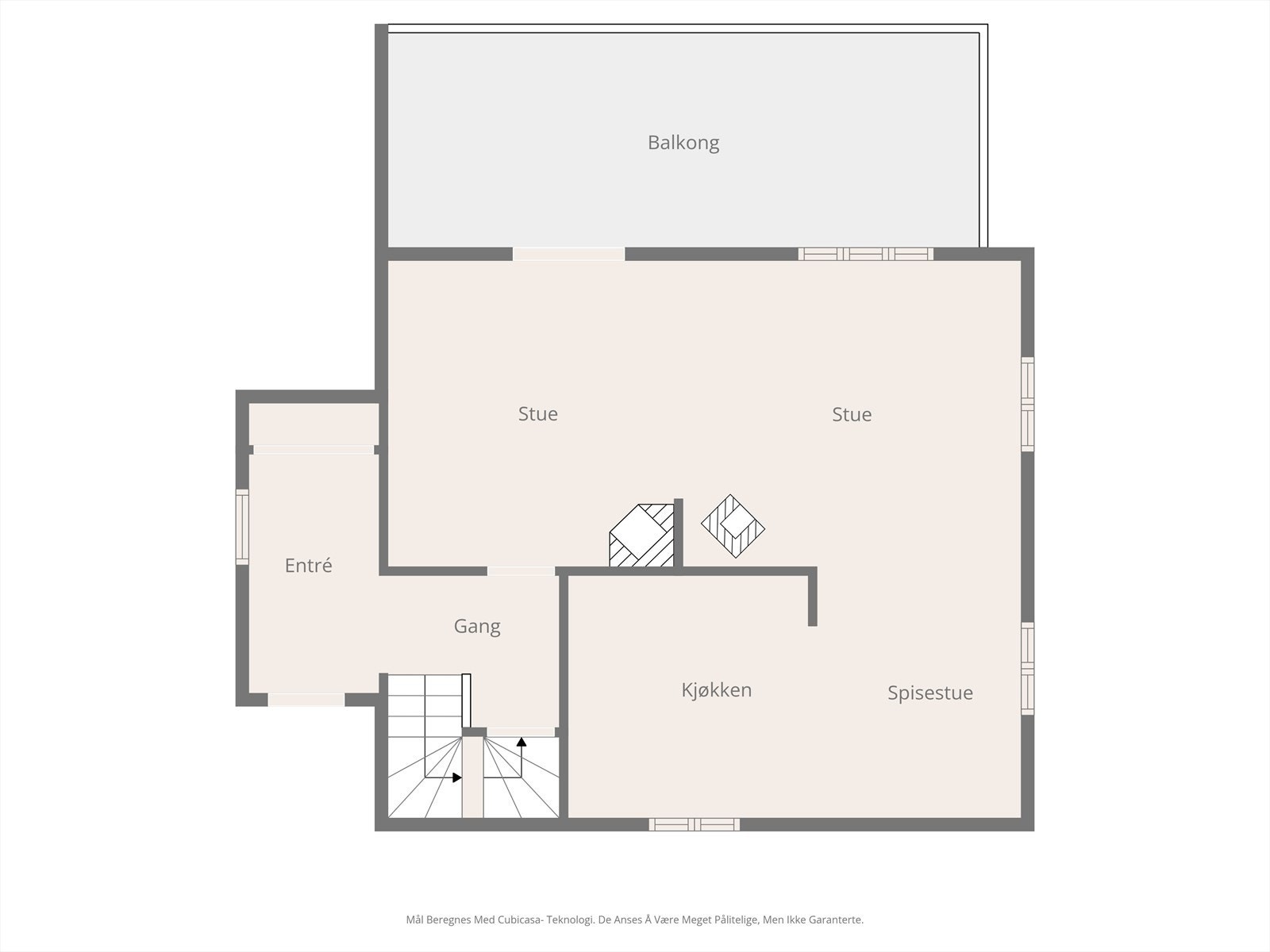 Plantegning 1. etasje Galleribilde