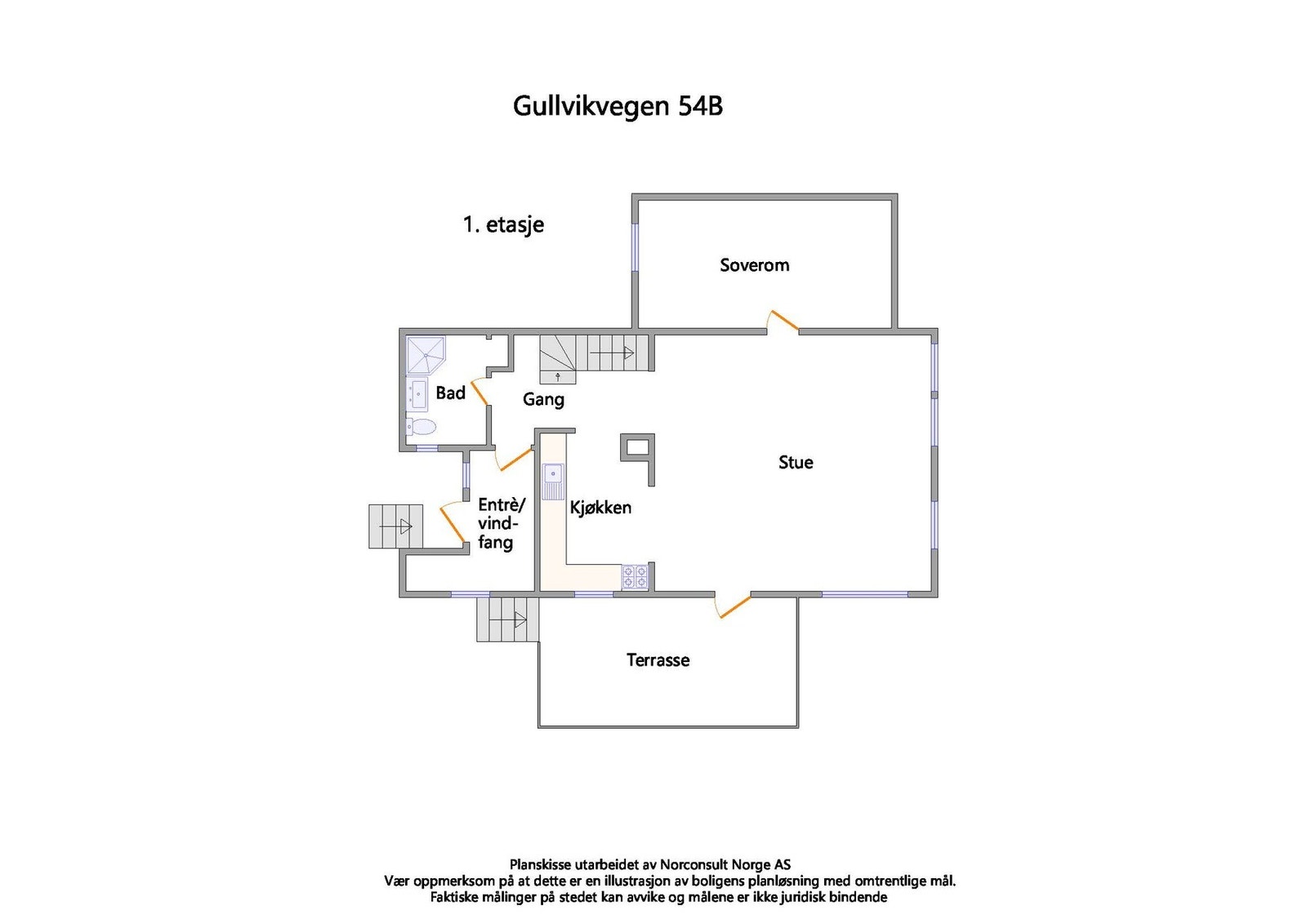 Planskisse - 1.etasje Galleribilde