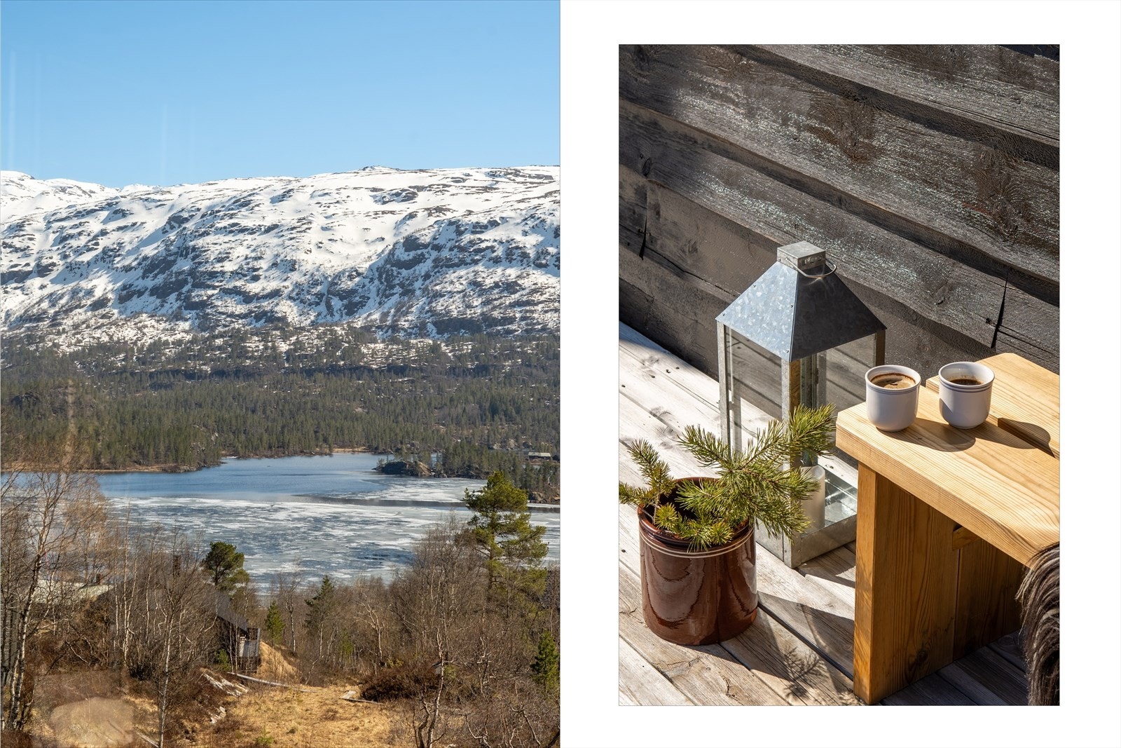 Fra uteområdene finnes det flere fine steder å sette seg ned med en kaffekopp, og bare nyte den friske fjelluften sammen med utsikten. Galleribilde