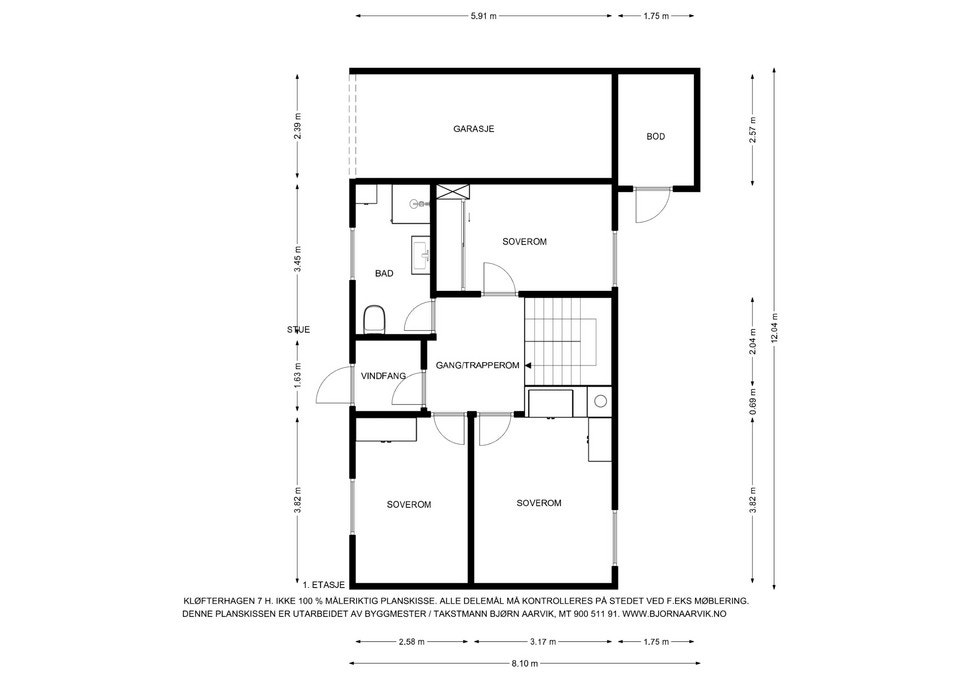 Plantegning 1. etasje. Galleribilde