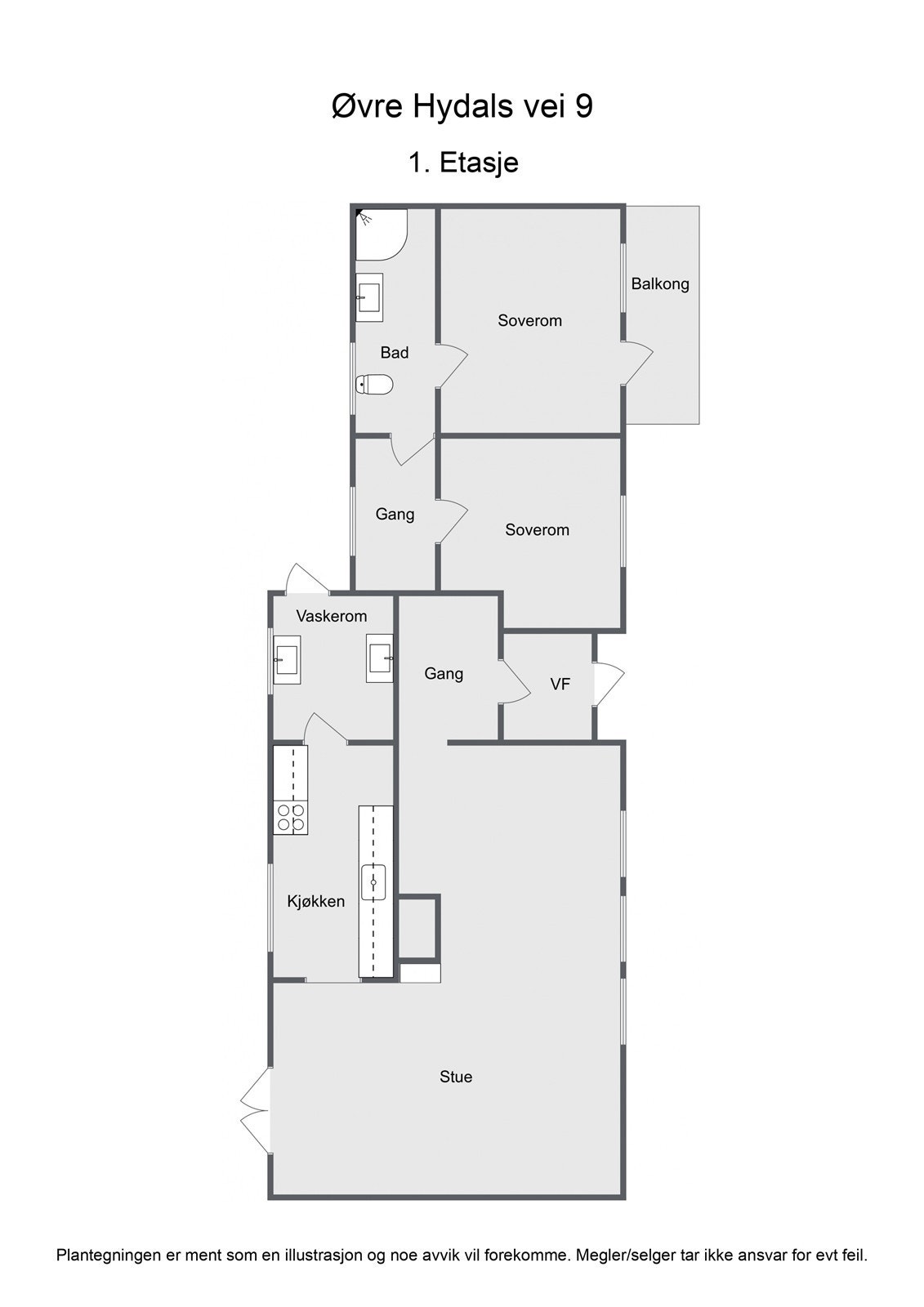 Plantegning hovedetasje Galleribilde