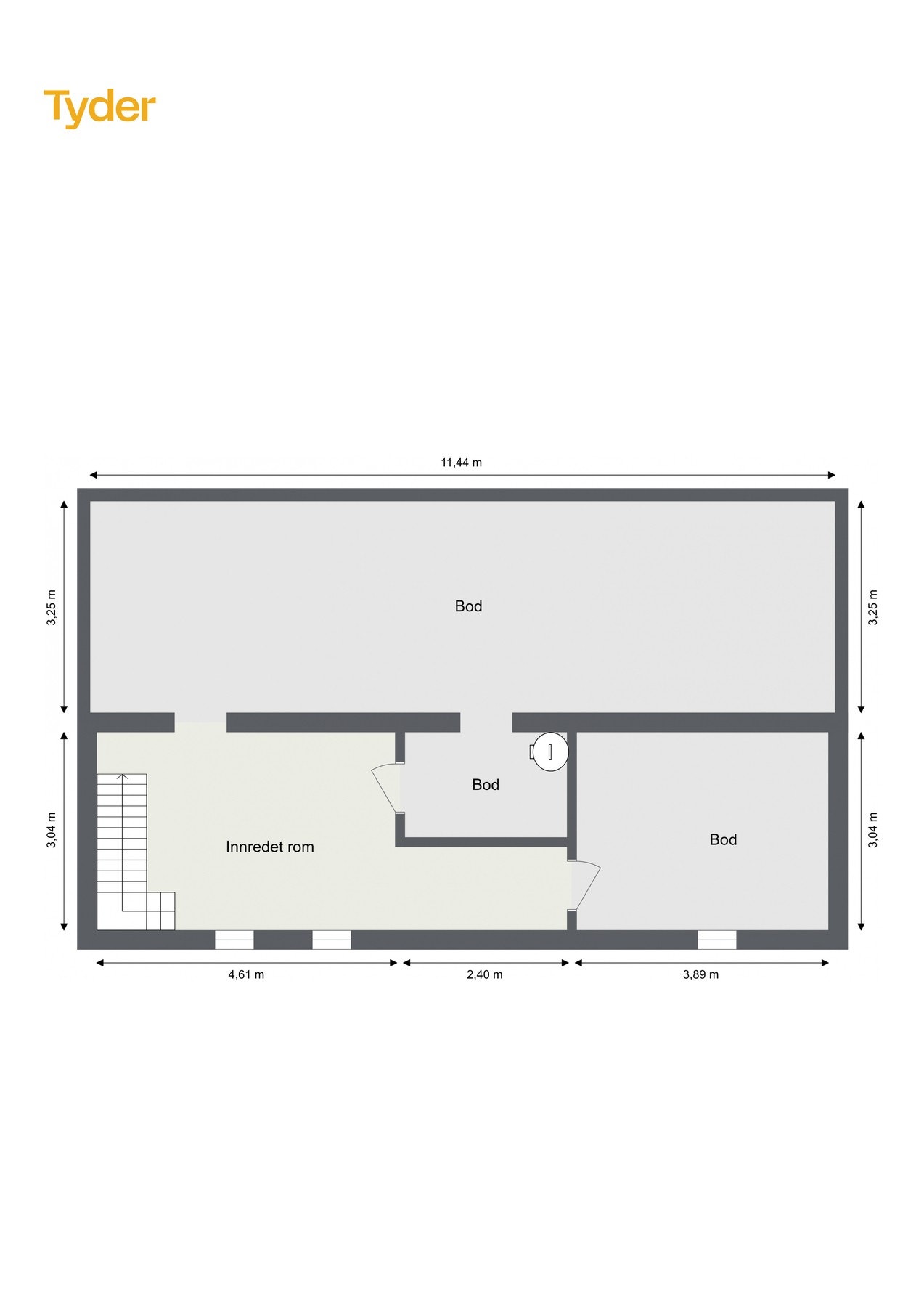 Plantegning kjeller. Galleribilde