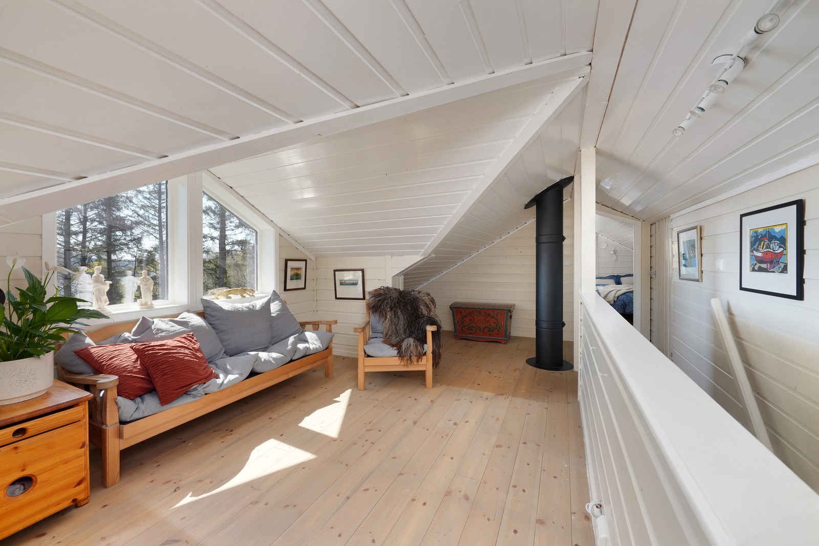 Disponibelt loftsrom som benyttes som loftstue Galleribilde