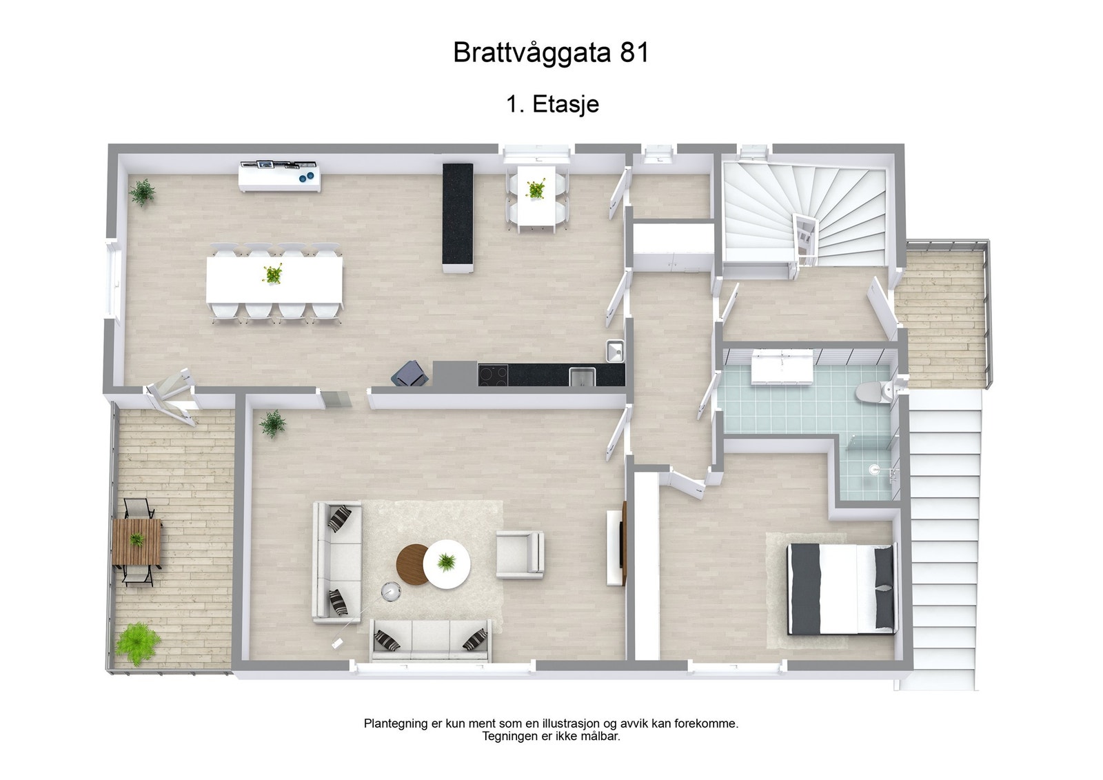 Plantegning 1.etasje Galleribilde