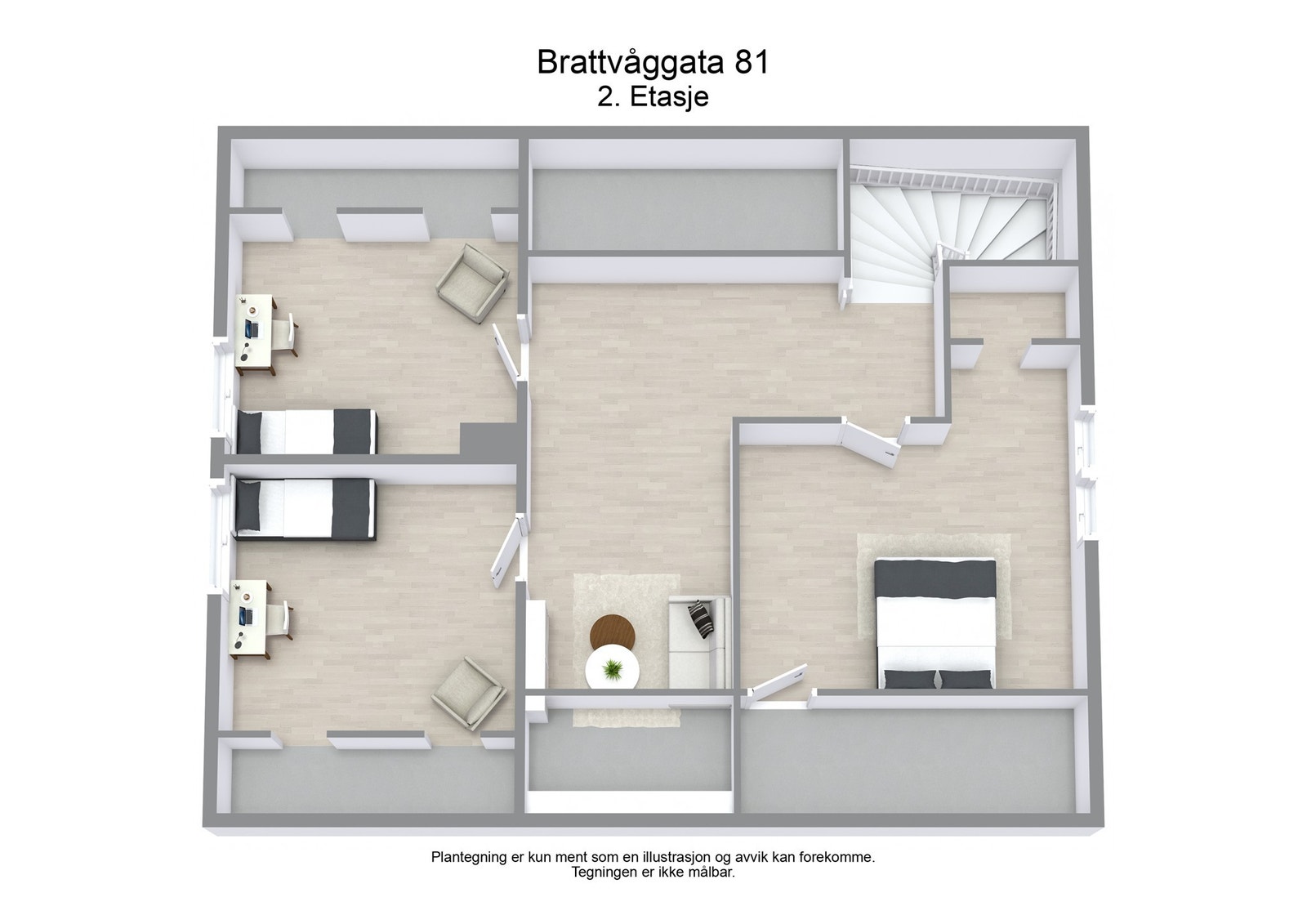 Plantegning 2.etasje Galleribilde