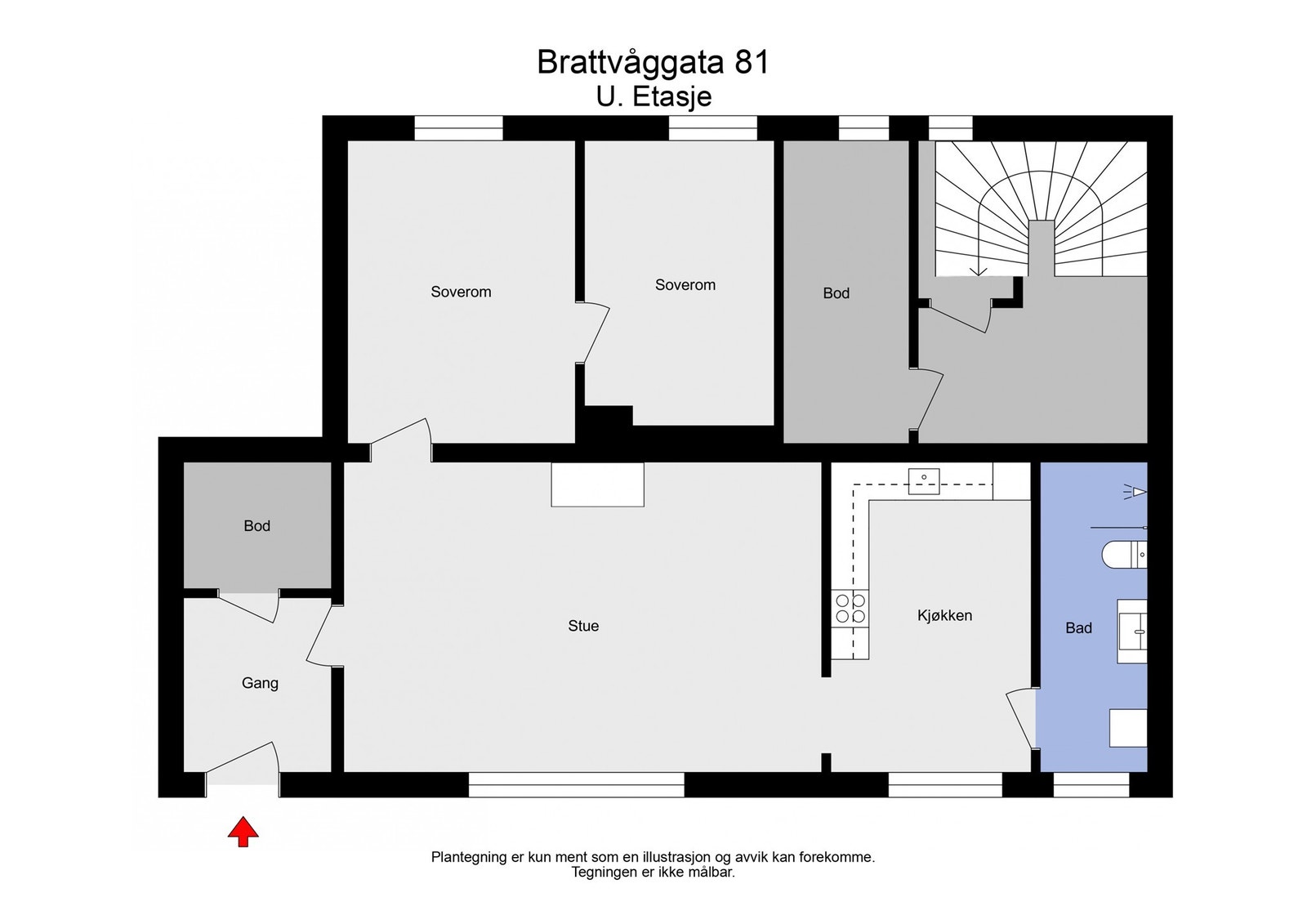 Plantegning U.etasje Galleribilde
