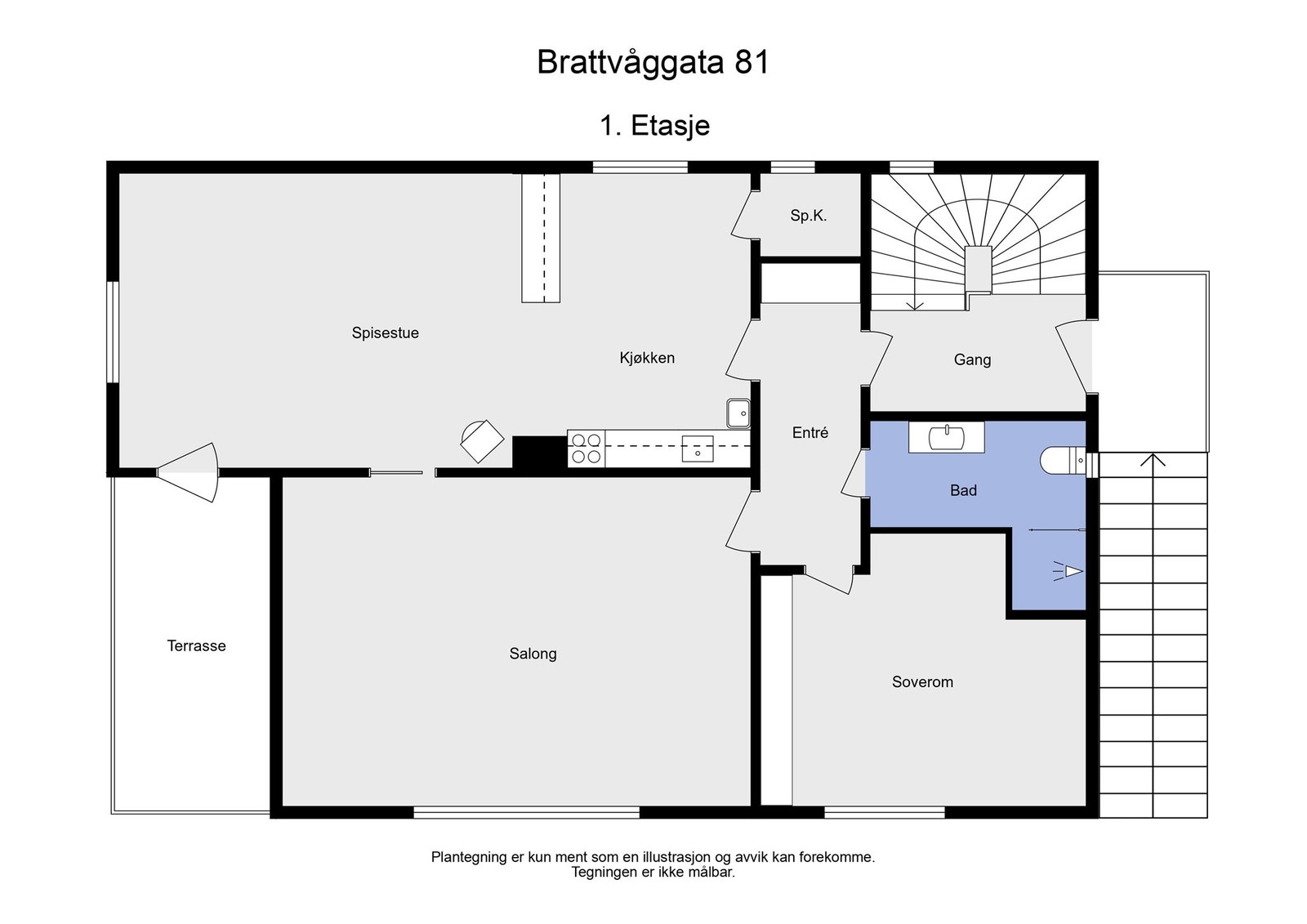 Plantegning 1.etasje Galleribilde
