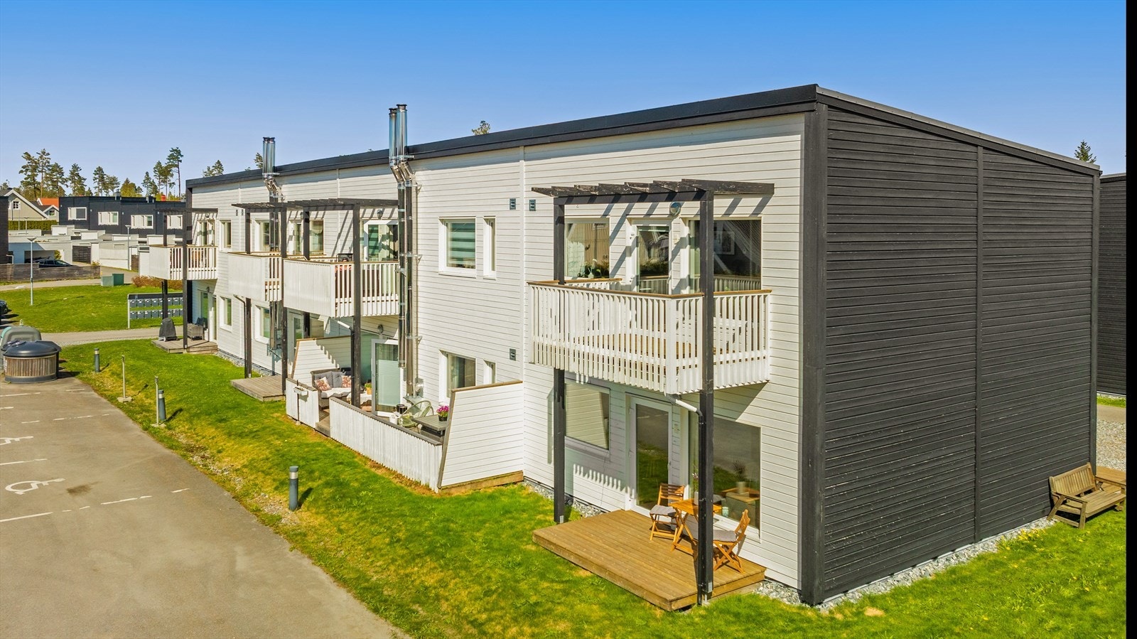 Moderne boligområde på veletablerte Bekkeberget. Galleribilde