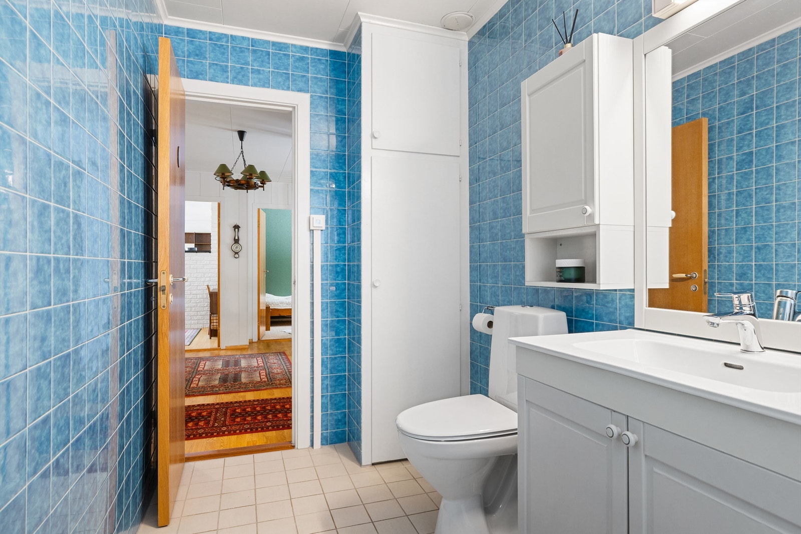 Badet ble oppgradert med nye varmekabler og fliser i 2018. Galleribilde