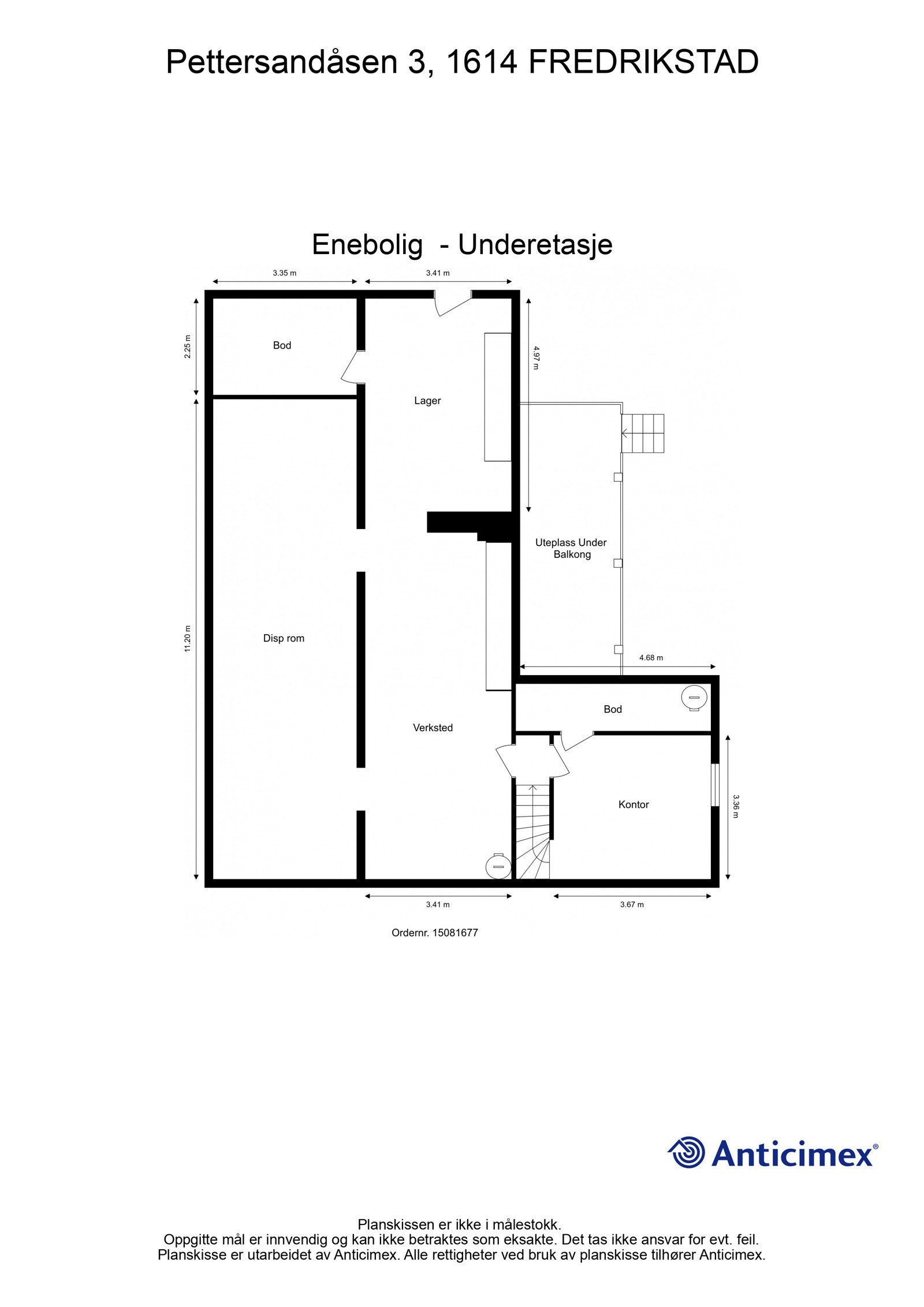 Plantegning - Underetasje Galleribilde
