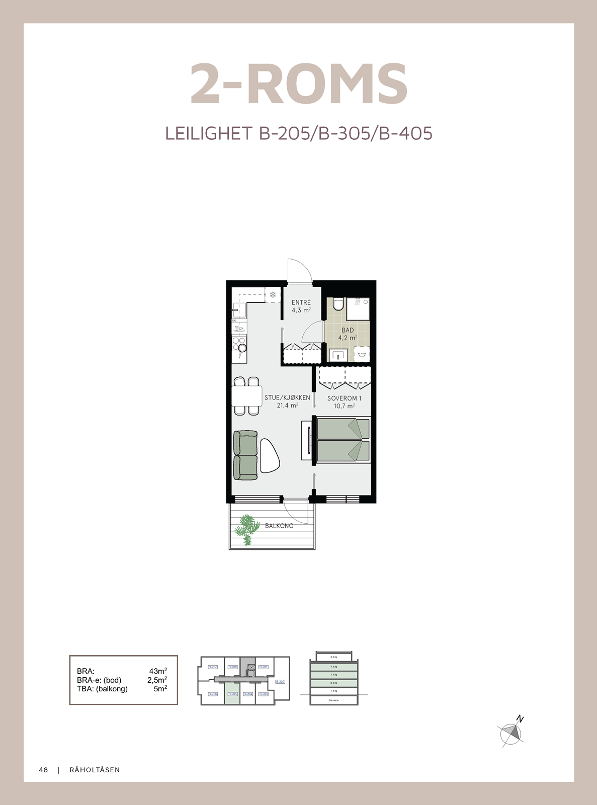 Plantegning av leiligheten som ligger fint til i 4. etasje. Galleribilde