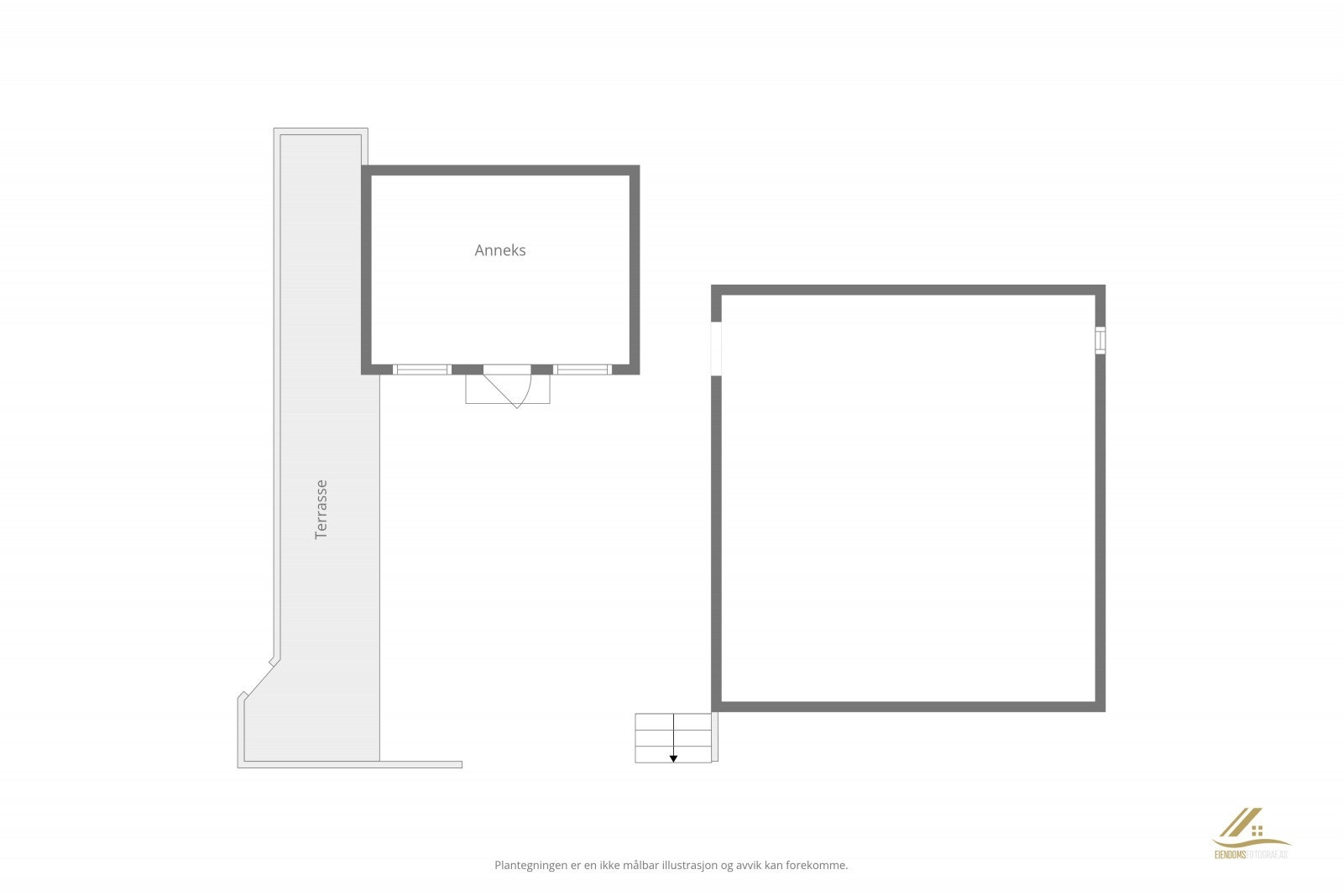 Plantegning anneks og bod. Galleribilde