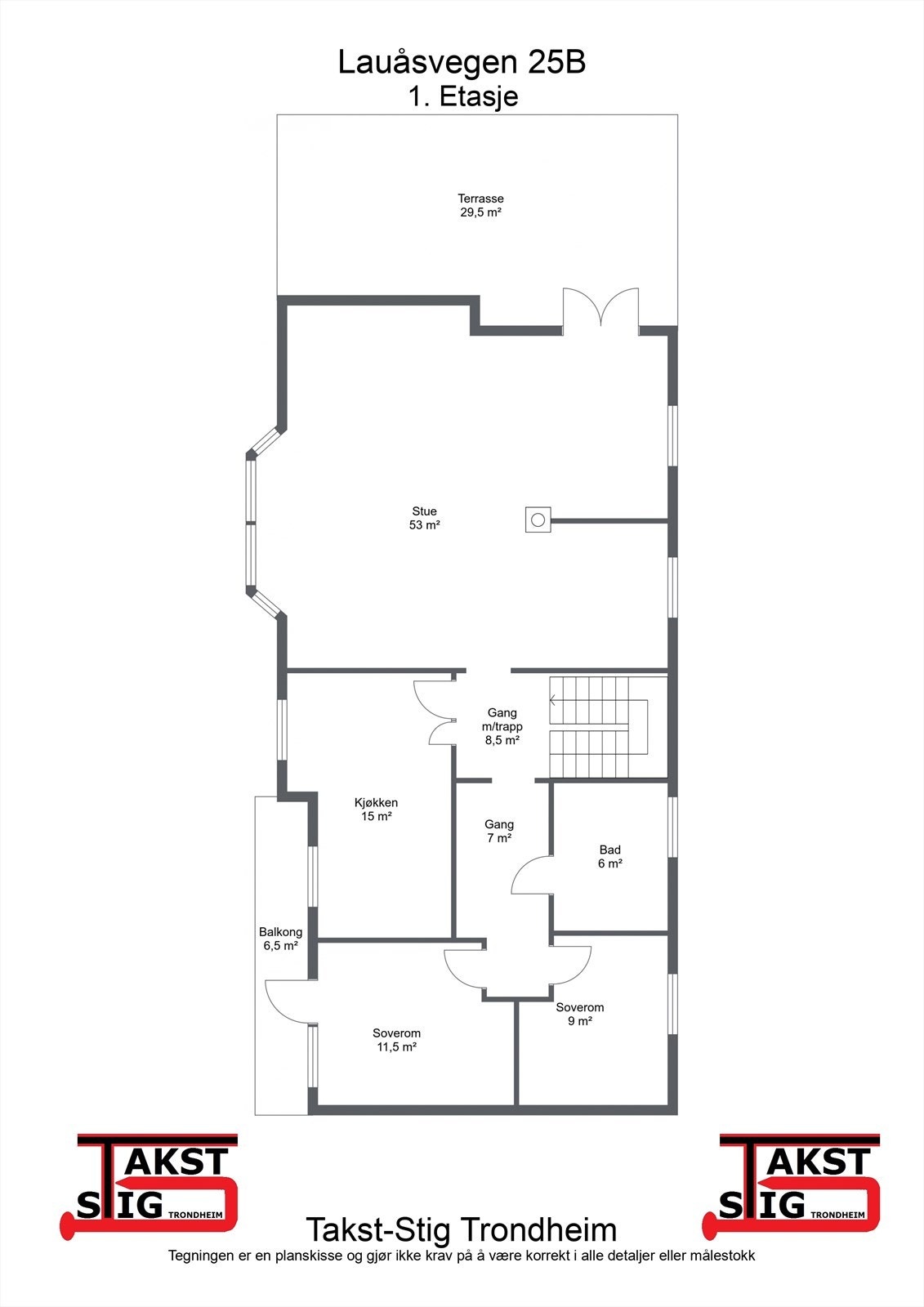 Planskisse 1. etasje. Galleribilde