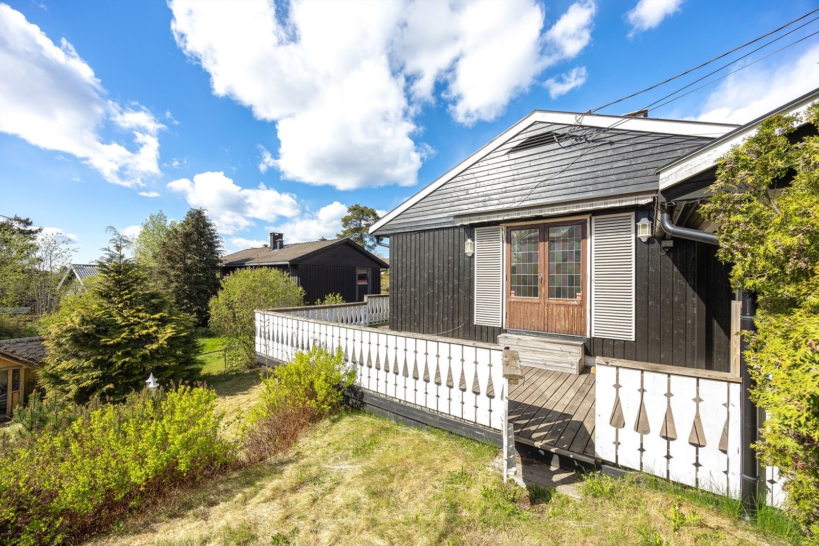 De gode utearealene er like ideelle for lek med barna, som avslapning og rekreasjon. Galleribilde