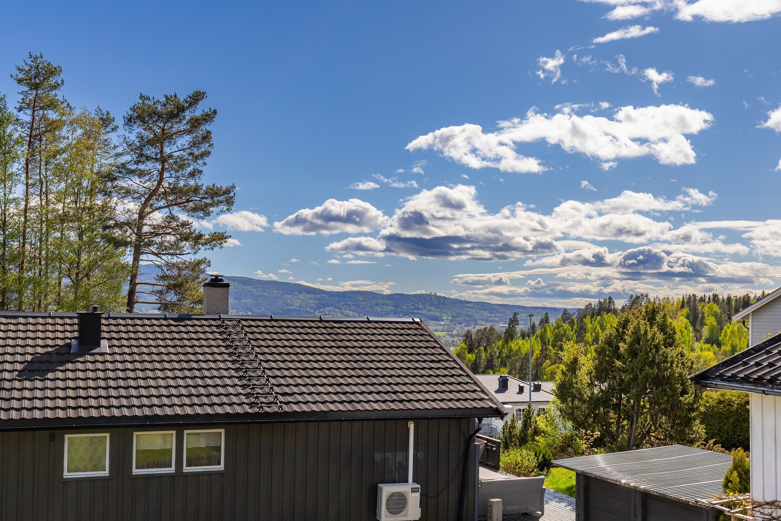 Fantastisk utsikt fra terrassen. Galleribilde
