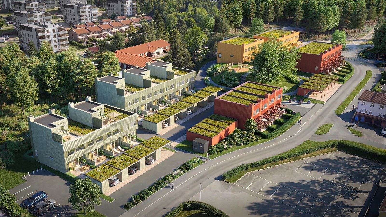 Dronemontasje av Via Vestby Galleribilde