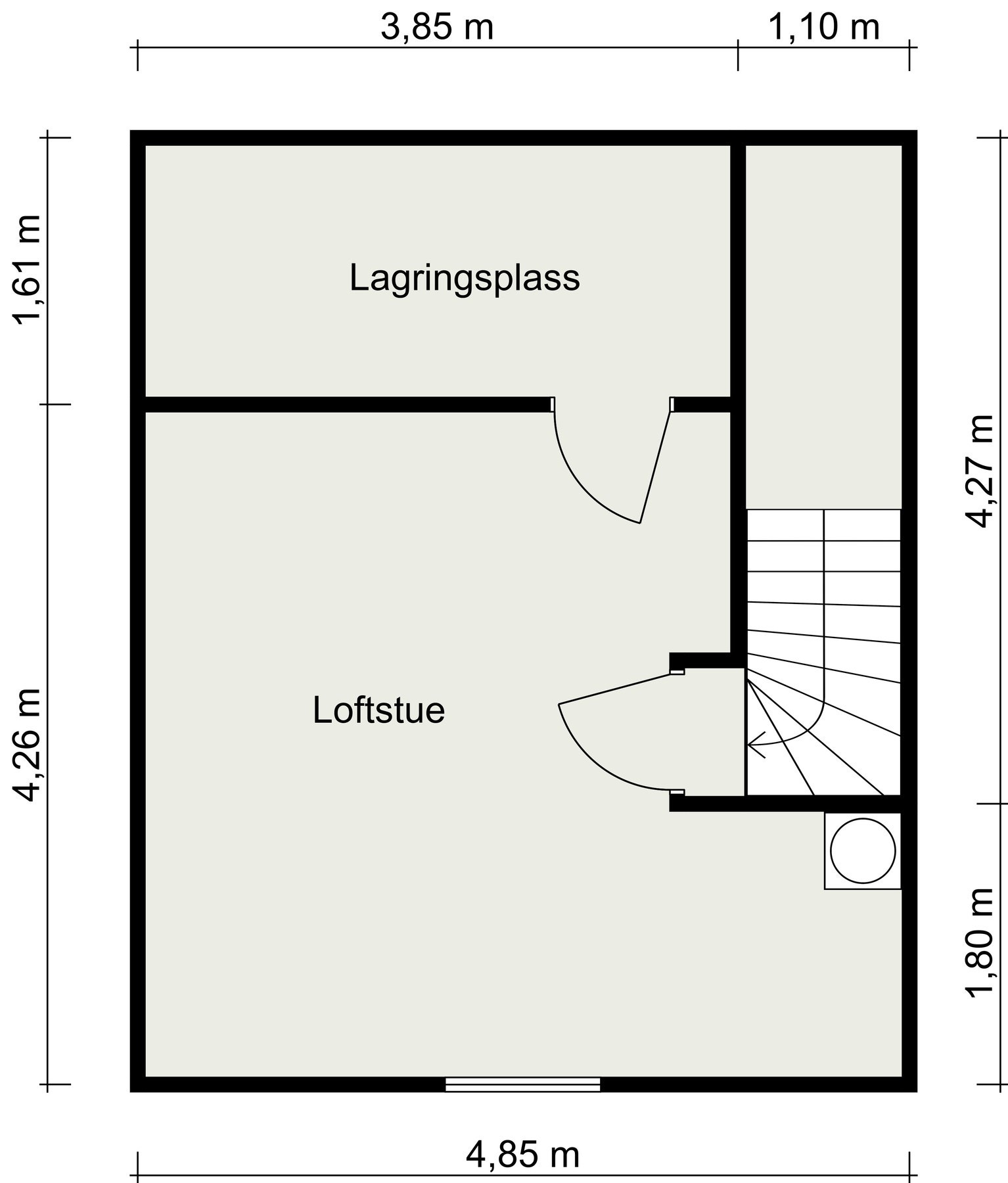 Plantegning loft. Galleribilde