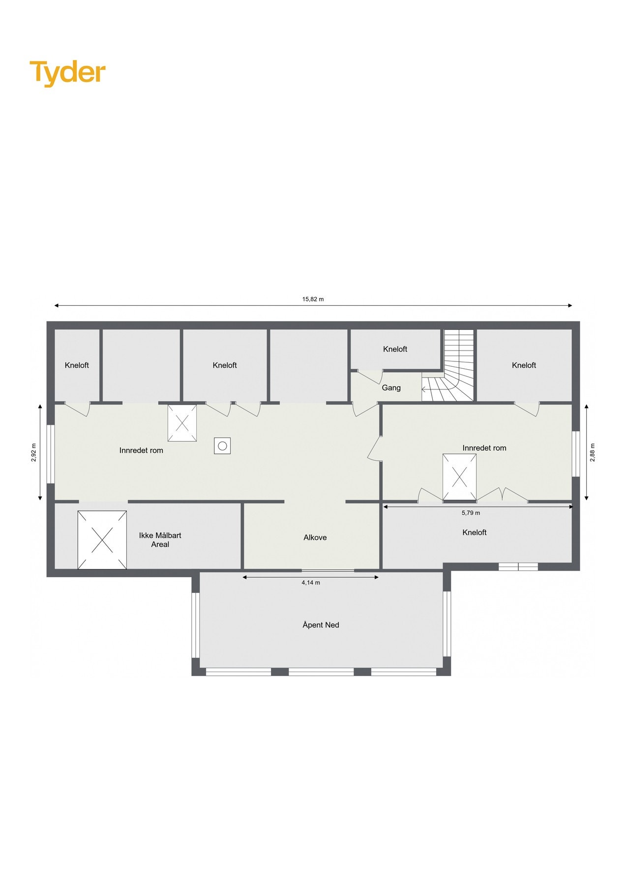 Plantegning - Loft. Galleribilde