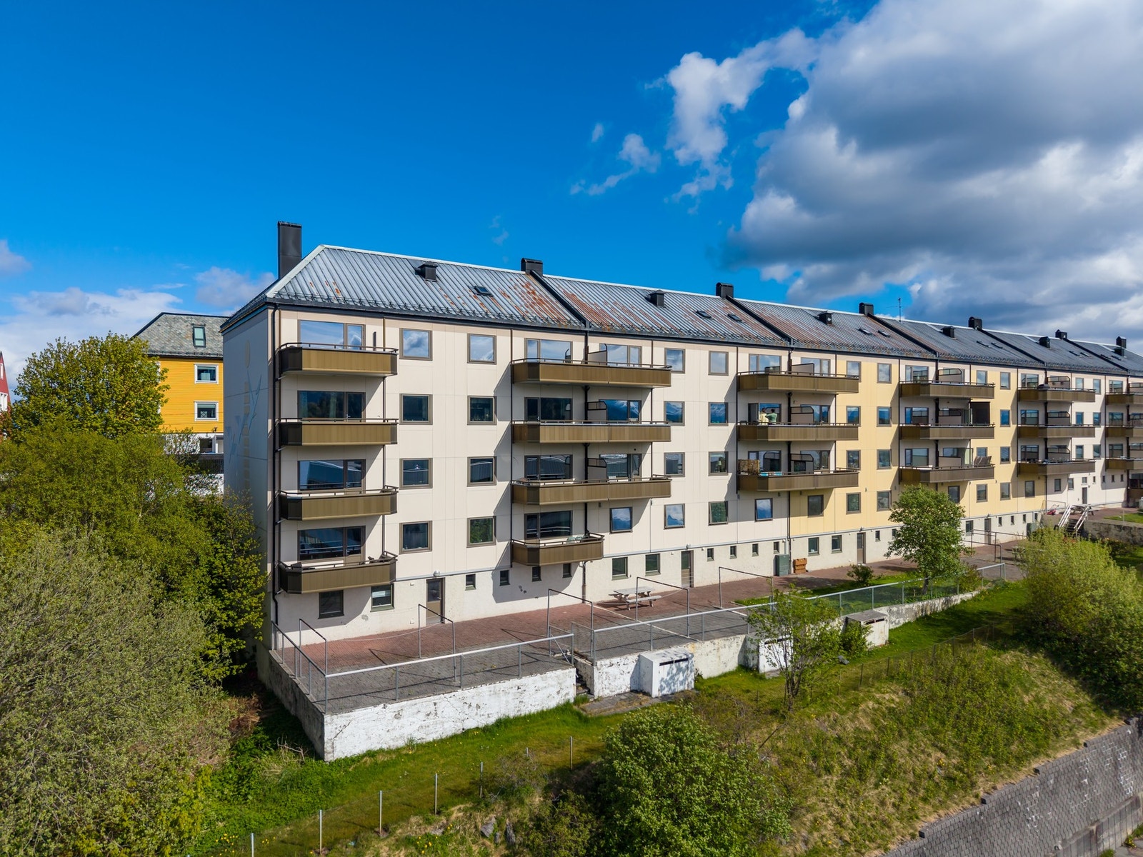 Det er også gode muligheter for utvendig klestørking på varmere dager. Galleribilde